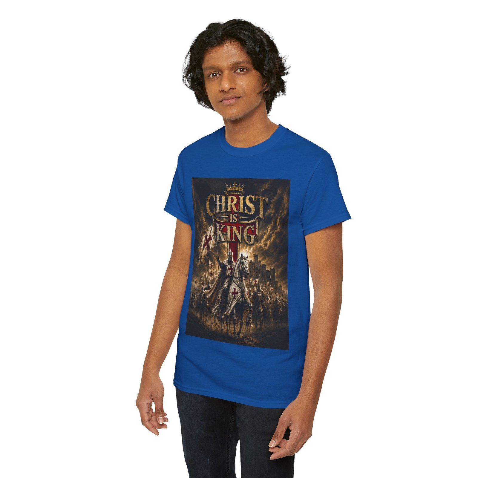 Christ Is King T‑Shirt — Christian Faith Battle Graphic Tee - Image 122