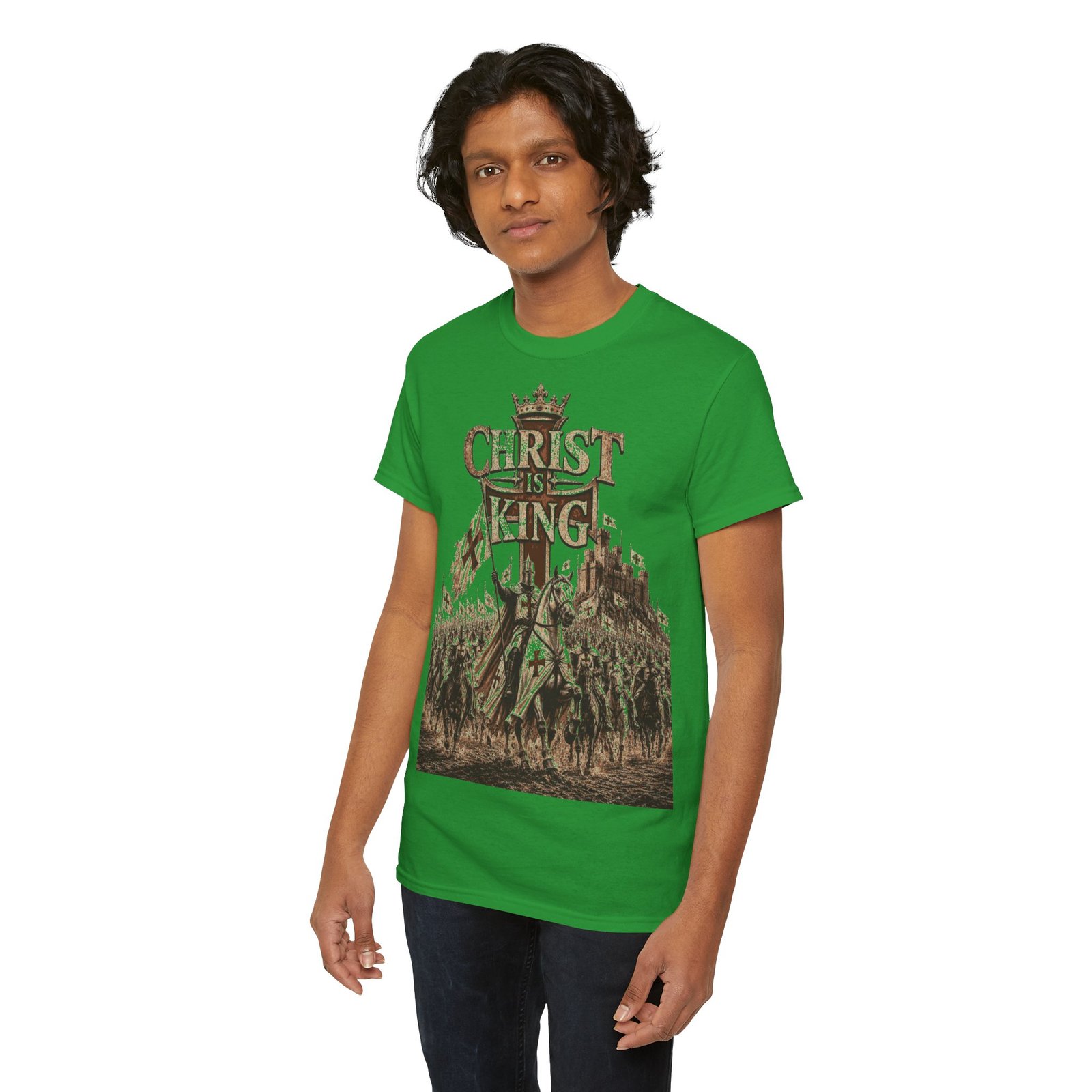 Christ Is King T‑Shirt — Medieval Crusader Faith Graphic Tee - Image 92