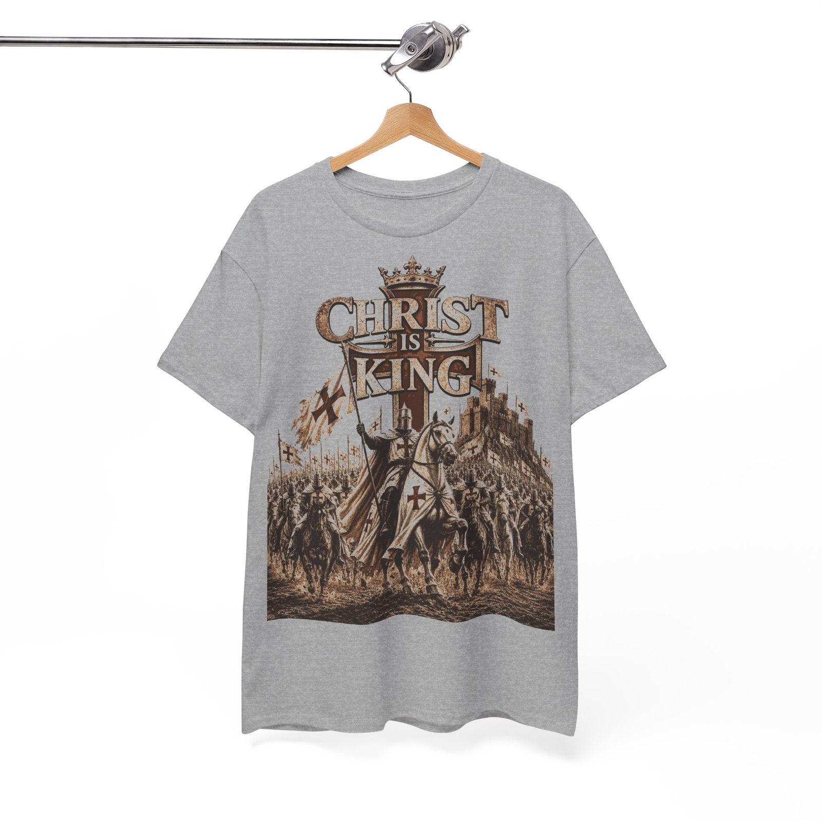Christ Is King T‑Shirt — Medieval Crusader Faith Graphic Tee - Image 39