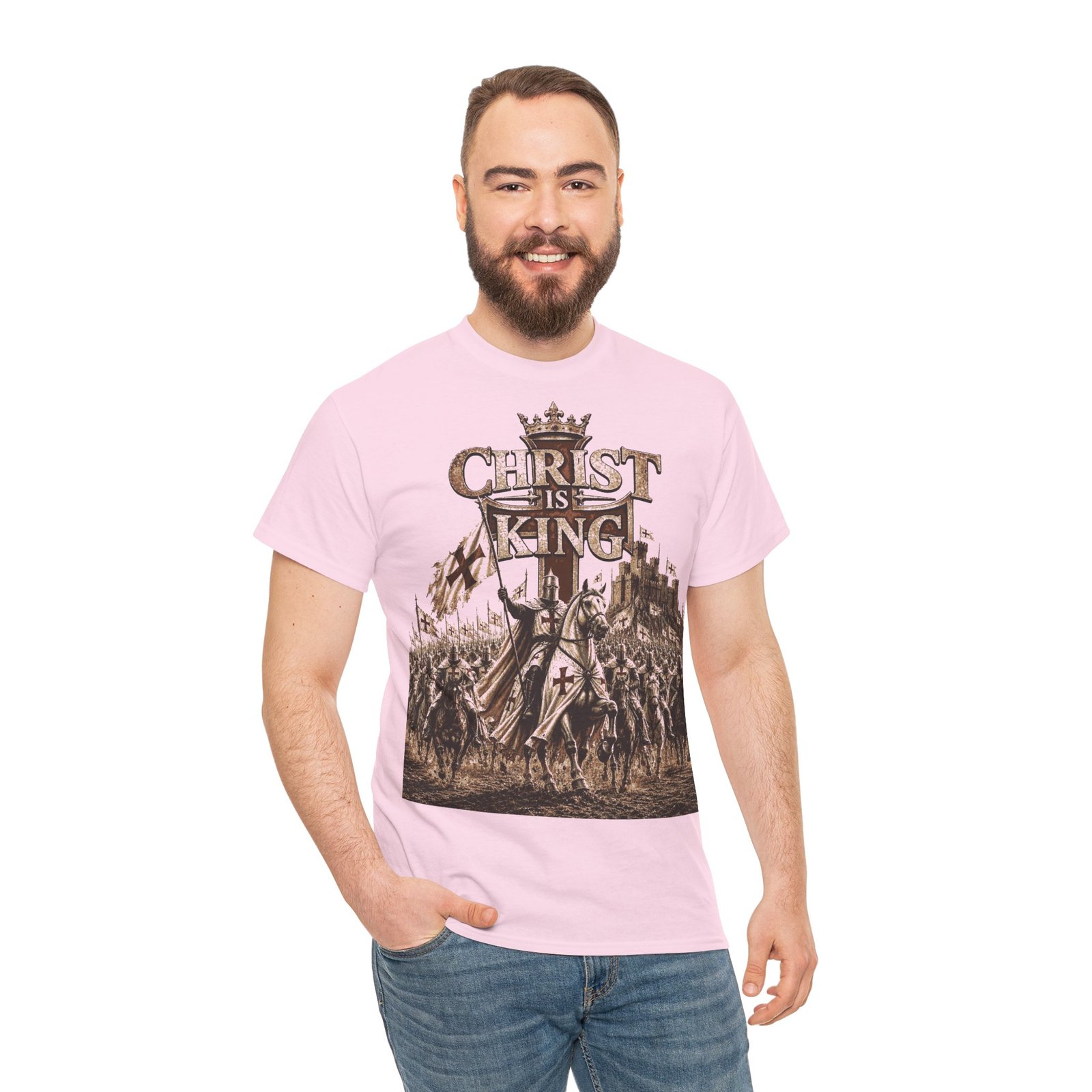 Christ Is King T‑Shirt — Medieval Crusader Faith Graphic Tee - Image 137