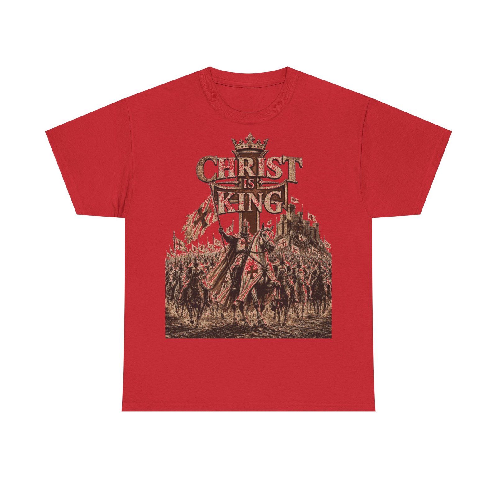 Christ Is King T‑Shirt — Medieval Crusader Faith Graphic Tee - Image 160