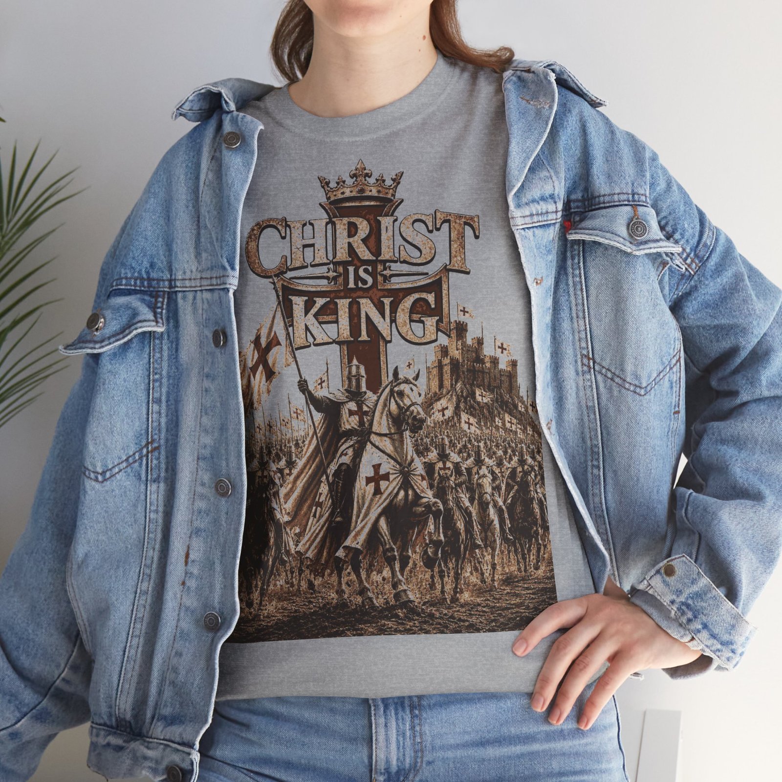 Christ Is King T‑Shirt — Medieval Crusader Faith Graphic Tee - Image 46