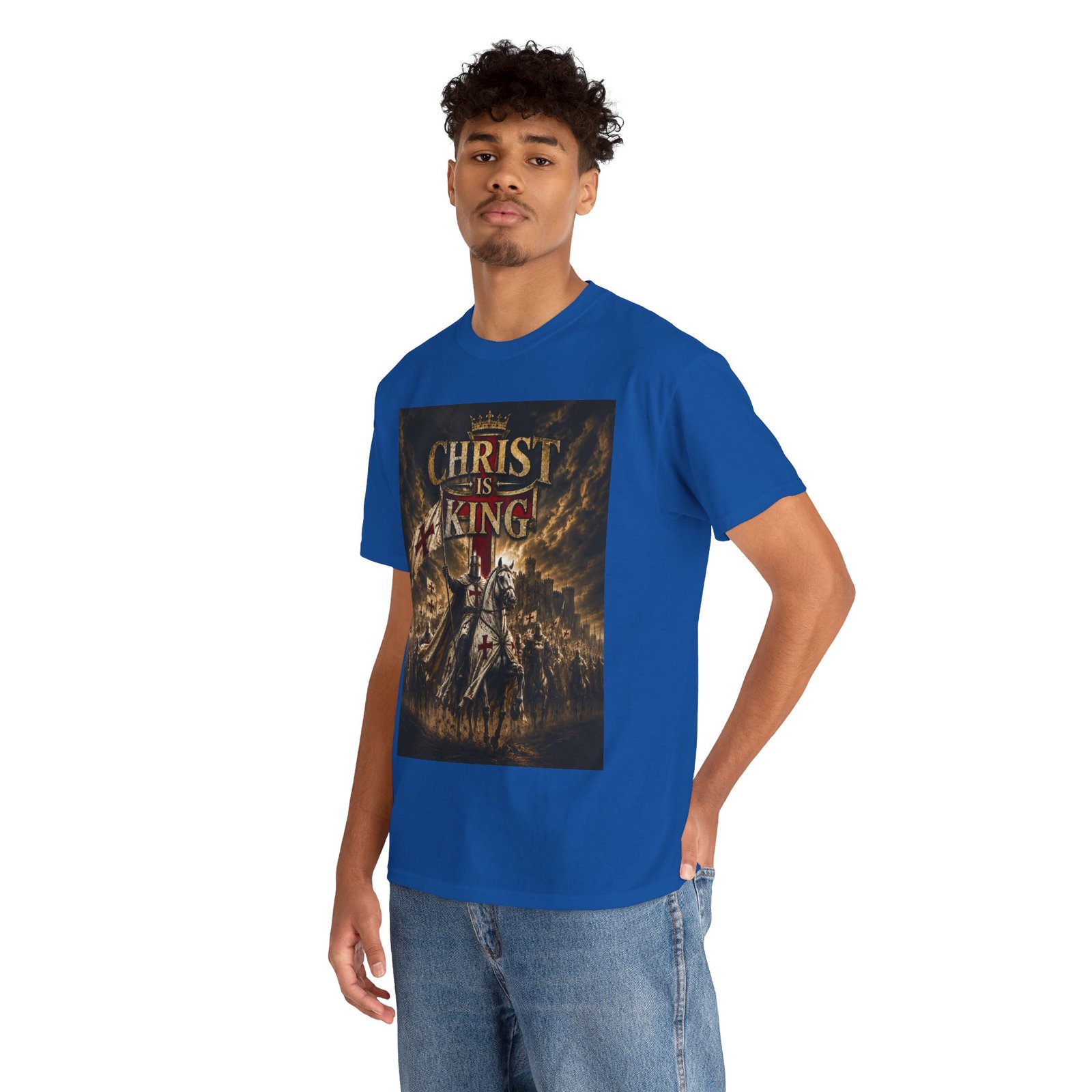 Christ Is King T‑Shirt — Christian Faith Battle Graphic Tee - Image 126