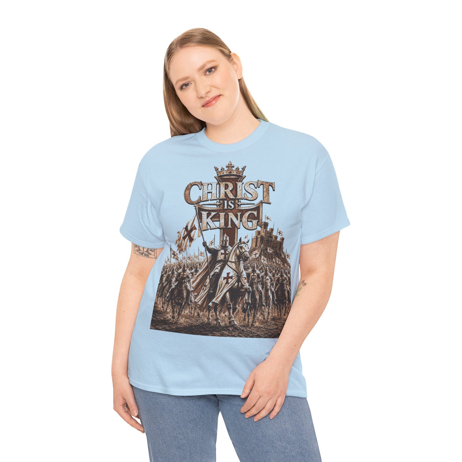 Christ Is King T‑Shirt — Medieval Crusader Faith Graphic Tee - Image 107