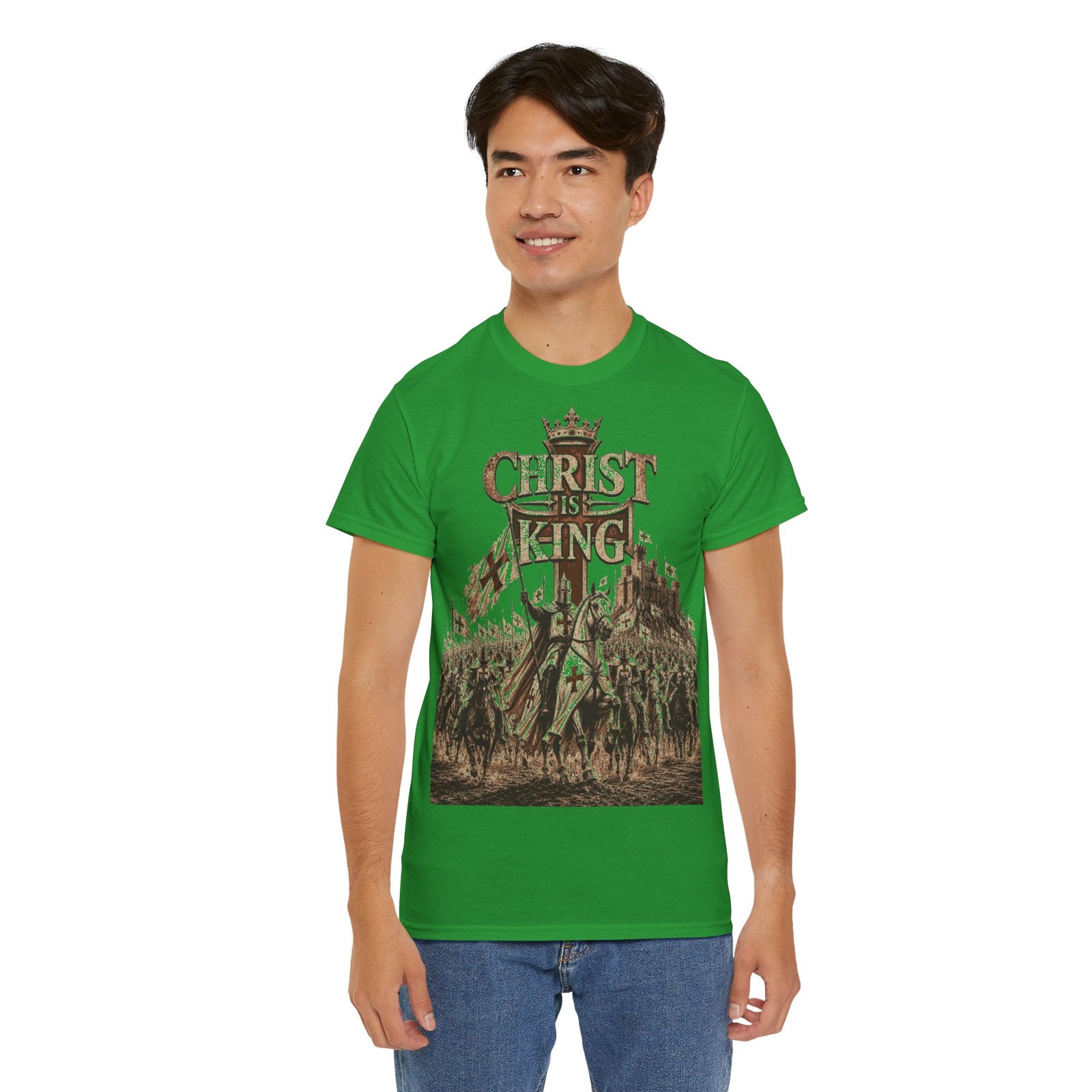 Christ Is King T‑Shirt — Medieval Crusader Faith Graphic Tee - Image 97