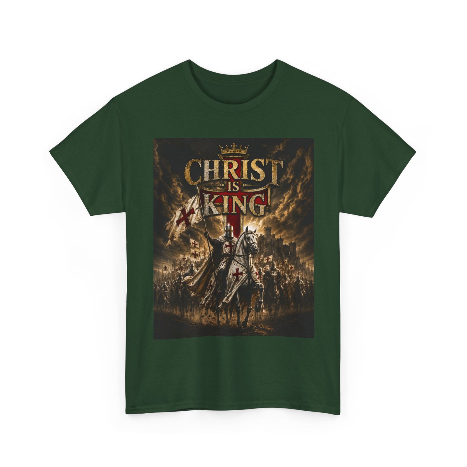 Christ Is King T‑Shirt — Christian Faith Battle Graphic Tee - Image 76