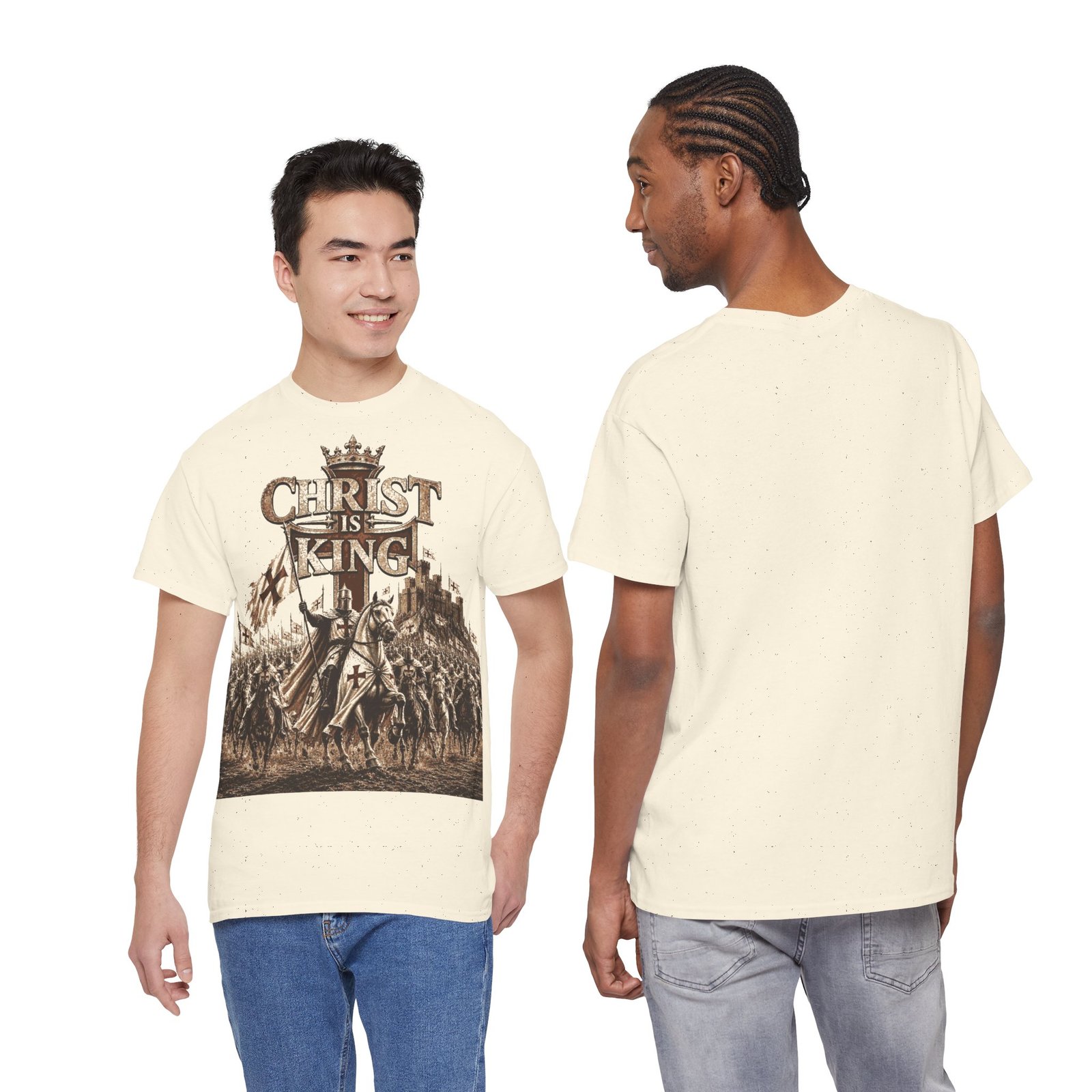 Christ Is King T‑Shirt — Medieval Crusader Faith Graphic Tee - Image 63