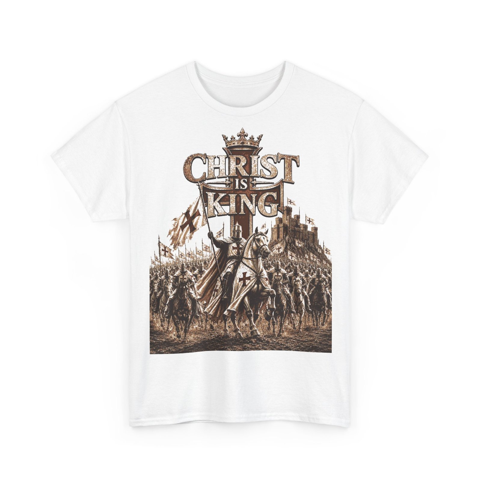 Christ Is King T‑Shirt — Medieval Crusader Faith Graphic Tee - Image 2
