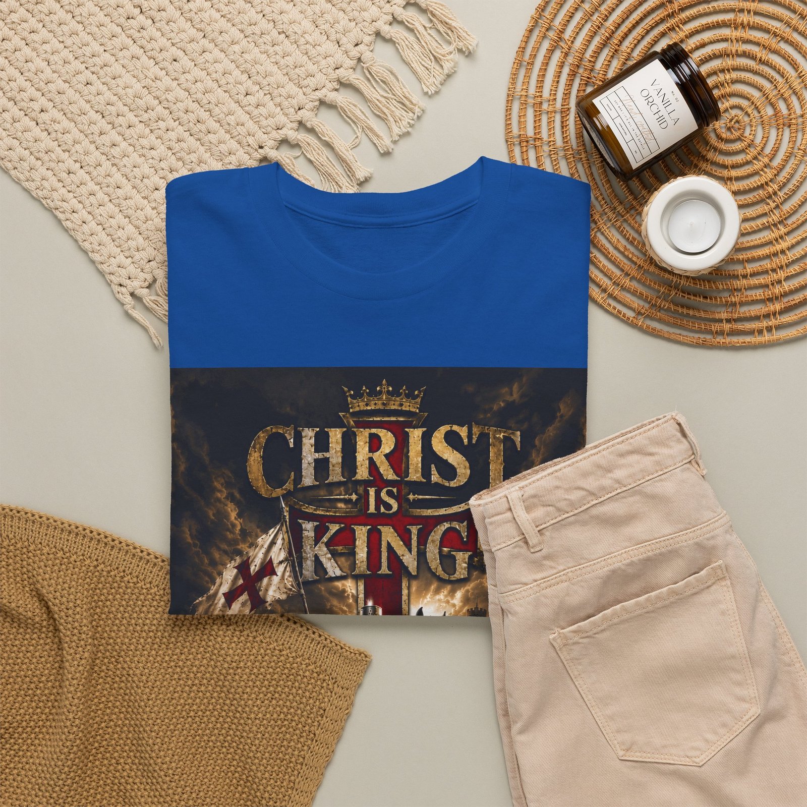 Christ Is King T‑Shirt — Christian Faith Battle Graphic Tee - Image 119