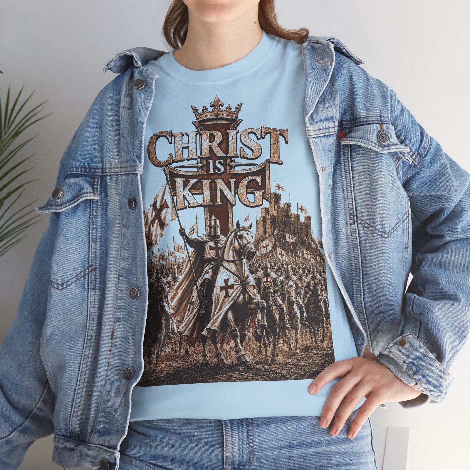 Christ Is King T‑Shirt — Medieval Crusader Faith Graphic Tee - Image 110