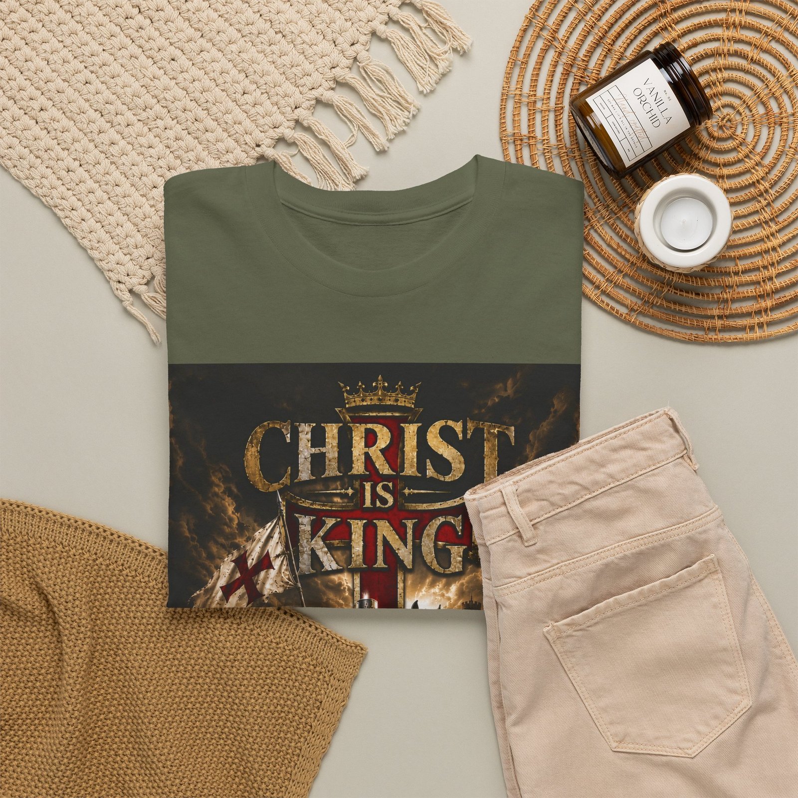 Christ Is King T‑Shirt — Christian Faith Battle Graphic Tee - Image 60