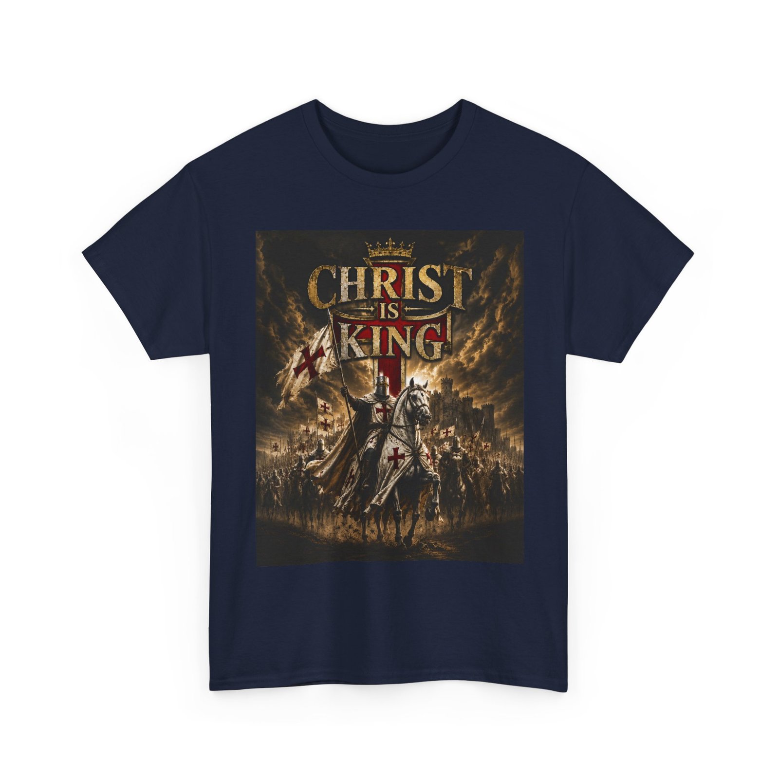 Christ Is King T‑Shirt — Christian Faith Battle Graphic Tee - Image 134