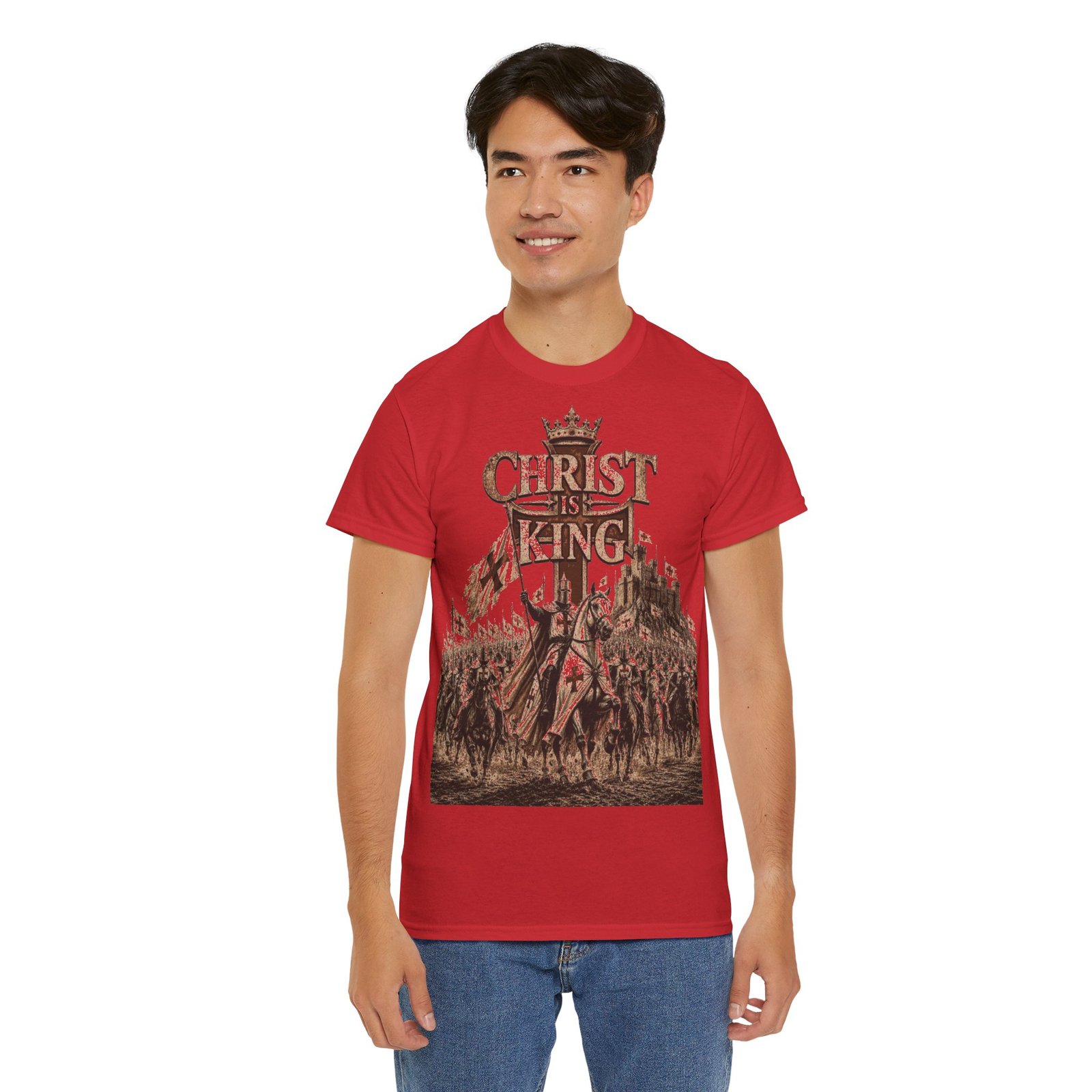 Christ Is King T‑Shirt — Medieval Crusader Faith Graphic Tee - Image 161
