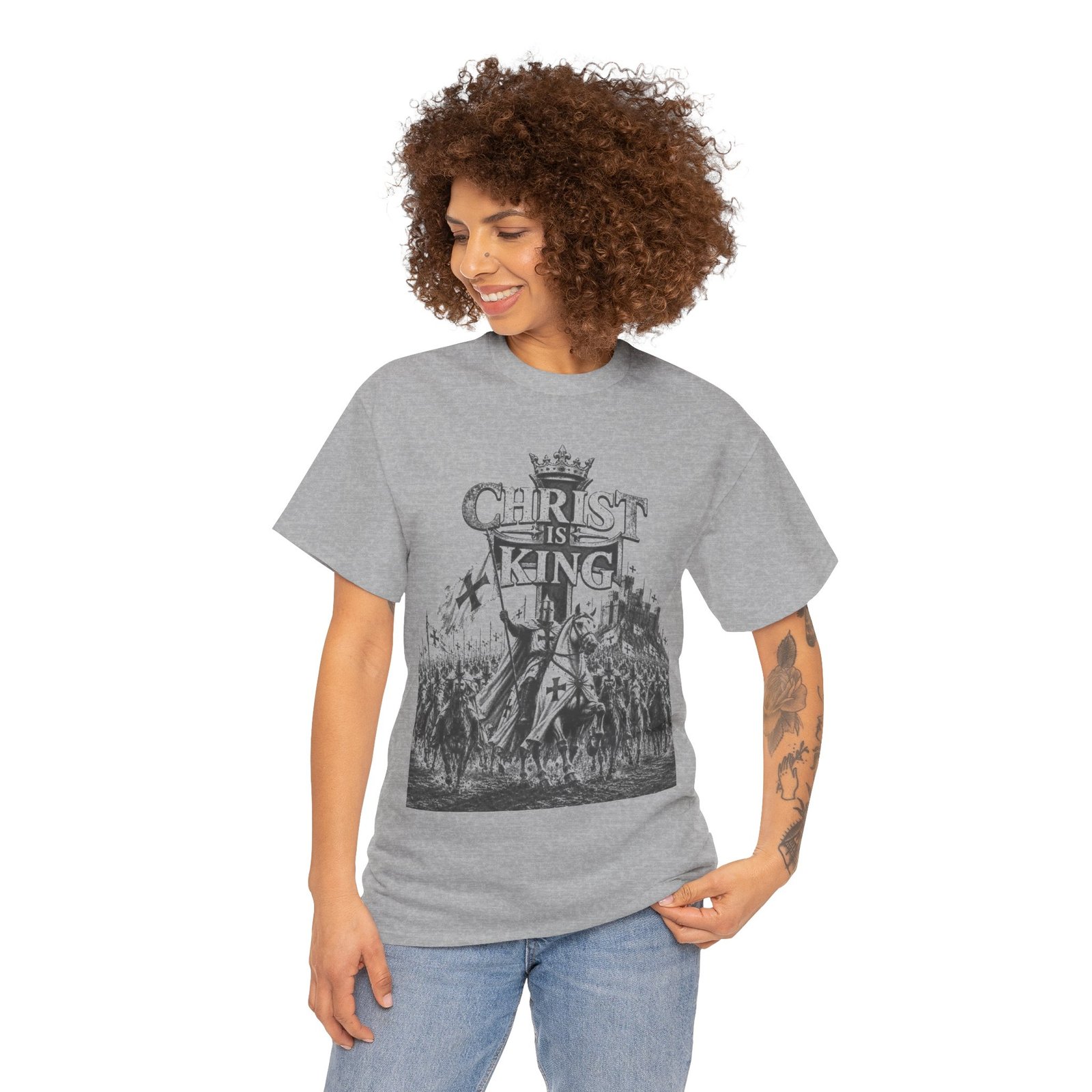 Christ Is King T-Shirt — Vintage Christian Faith Tee - Image 59