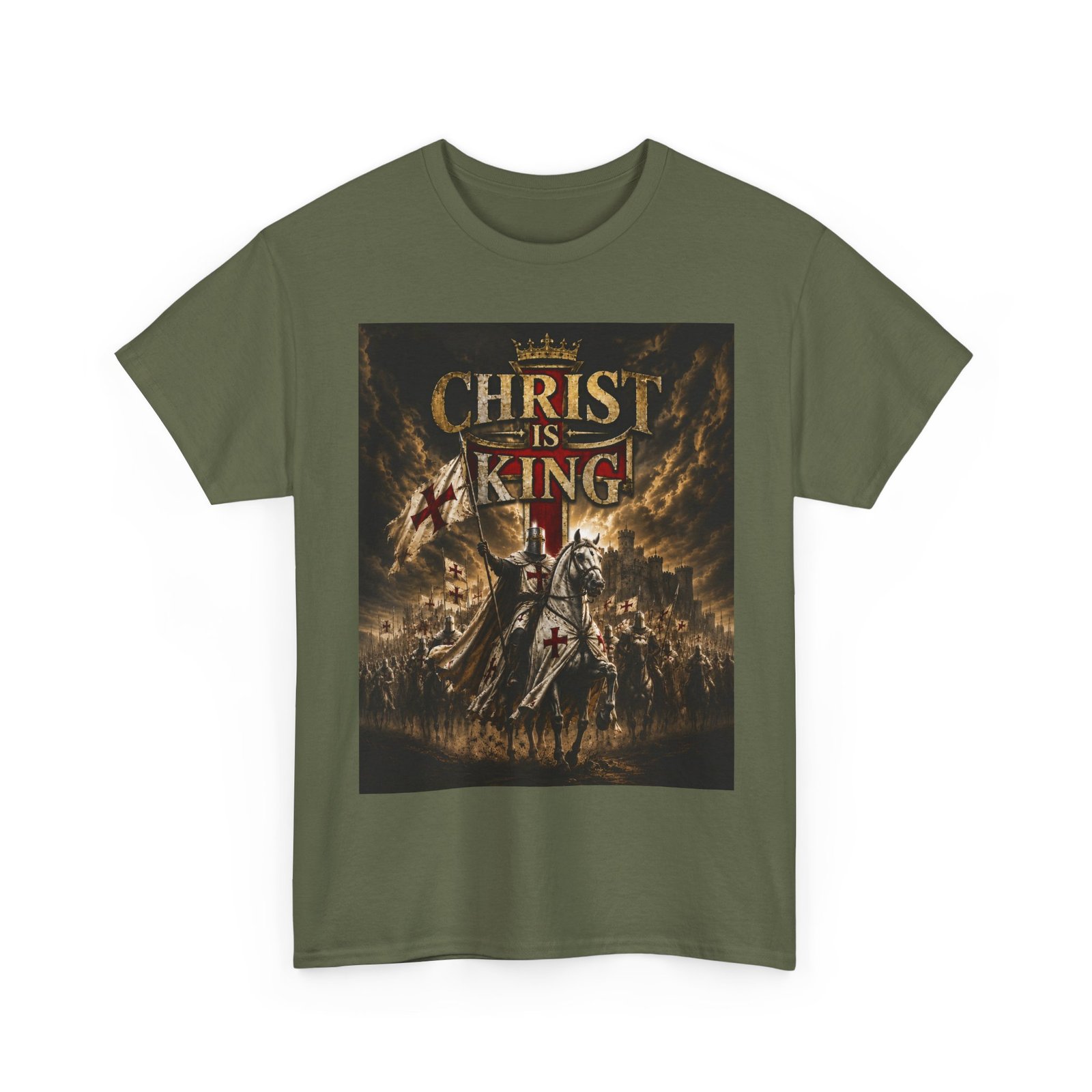 Christ Is King T‑Shirt — Christian Faith Battle Graphic Tee - Image 58