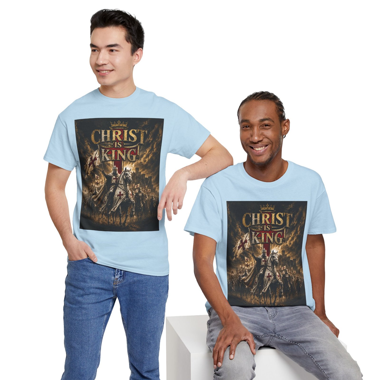 Christ Is King T‑Shirt — Christian Faith Battle Graphic Tee - Image 102