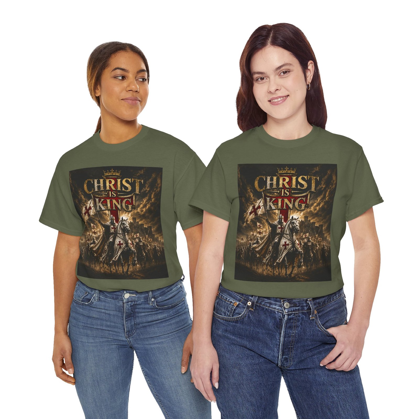 Christ Is King T‑Shirt — Christian Faith Battle Graphic Tee - Image 64