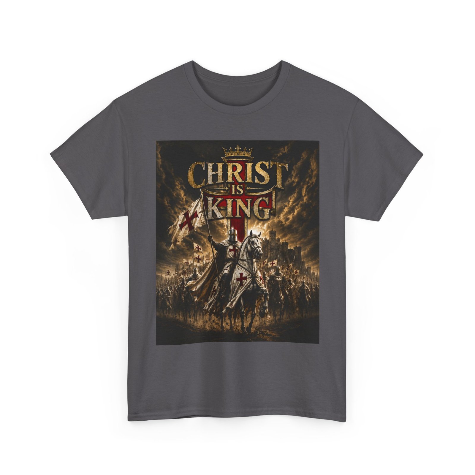 Christ Is King T‑Shirt — Christian Faith Battle Graphic Tee - Image 104