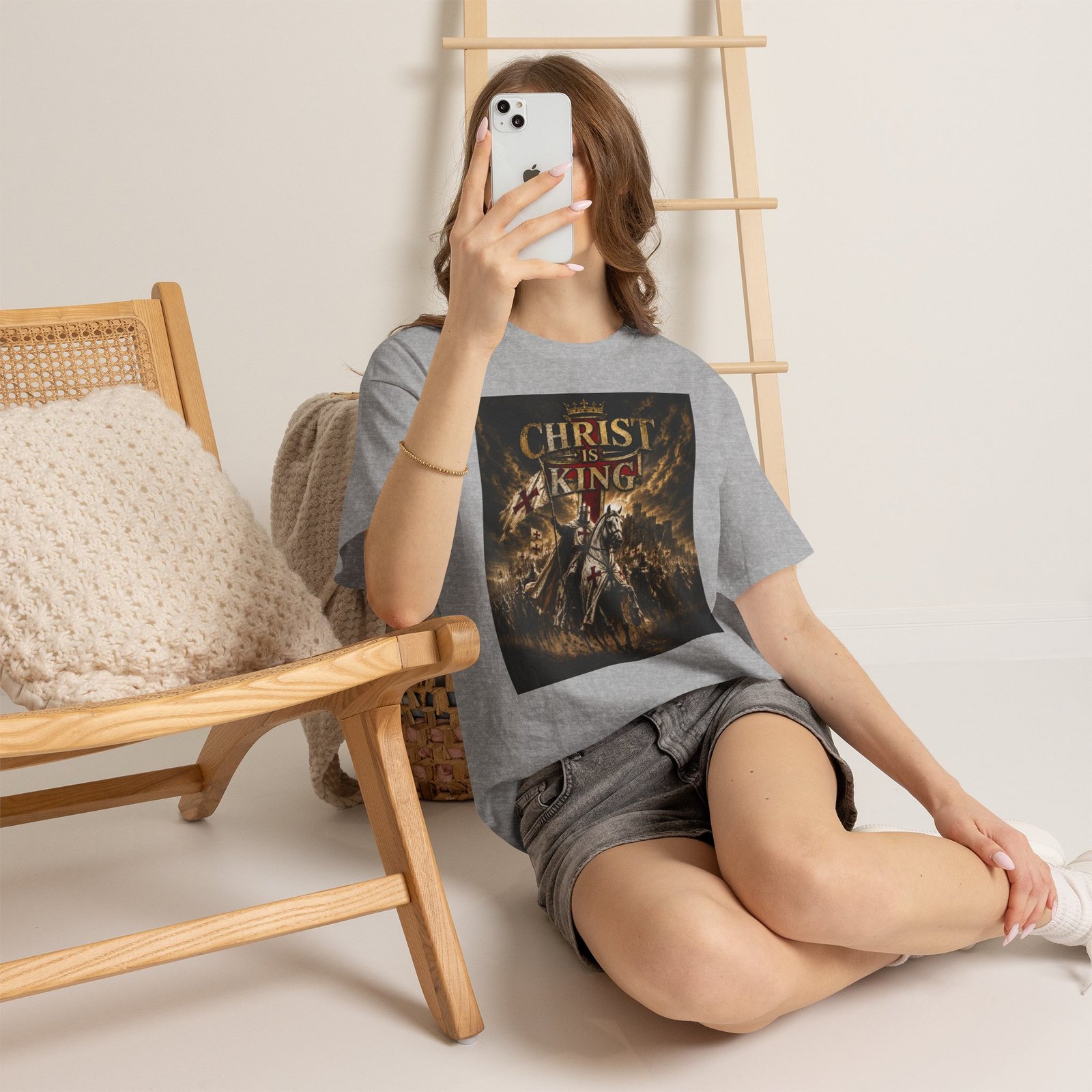 Christ Is King T‑Shirt — Christian Faith Battle Graphic Tee - Image 53