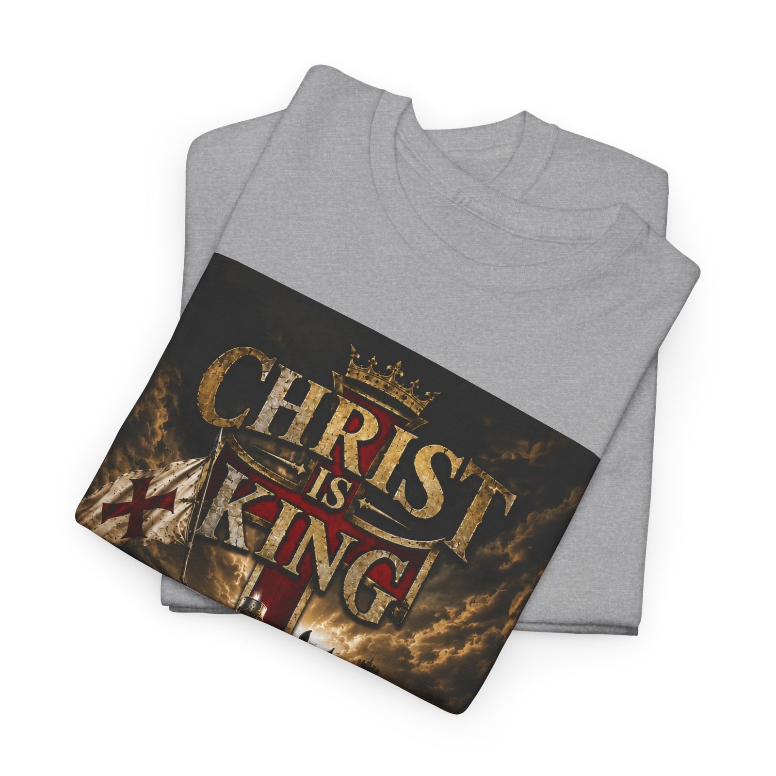 Christ Is King T‑Shirt — Christian Faith Battle Graphic Tee - Image 52