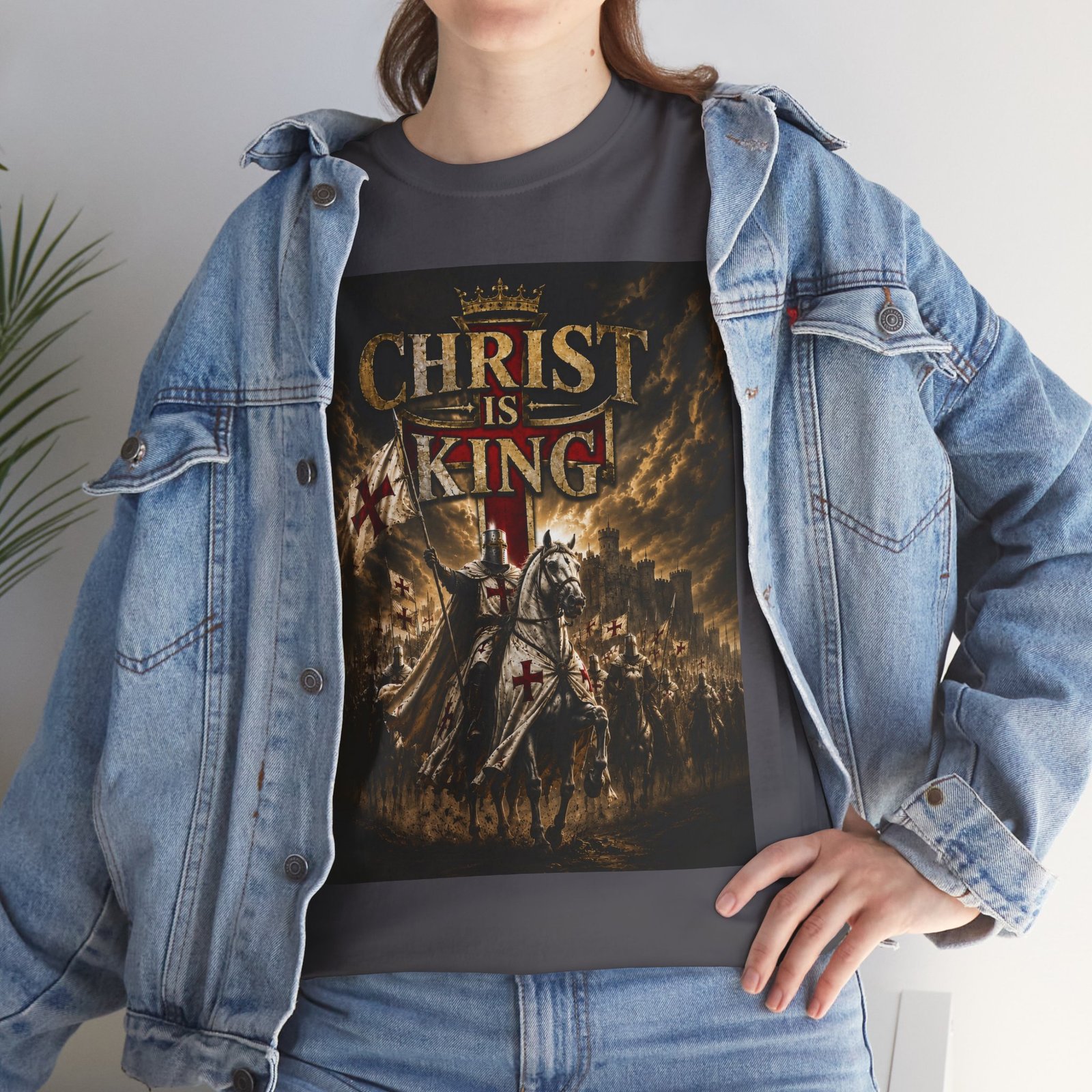 Christ Is King T‑Shirt — Christian Faith Battle Graphic Tee - Image 109