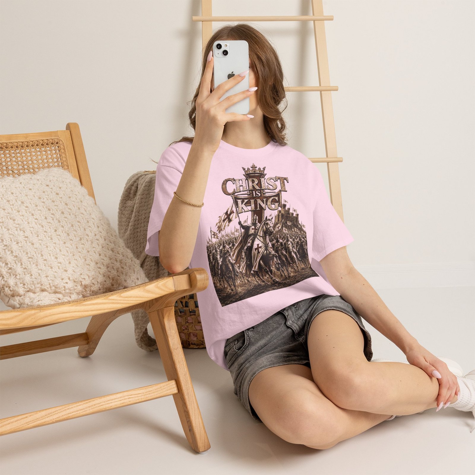 Christ Is King T‑Shirt — Medieval Crusader Faith Graphic Tee - Image 134