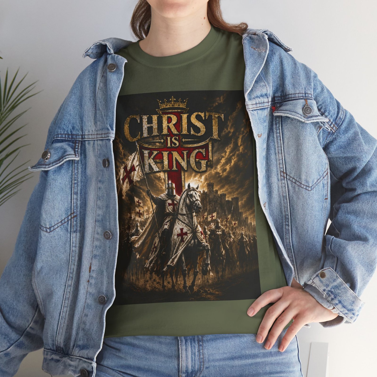 Christ Is King T‑Shirt — Christian Faith Battle Graphic Tee - Image 63