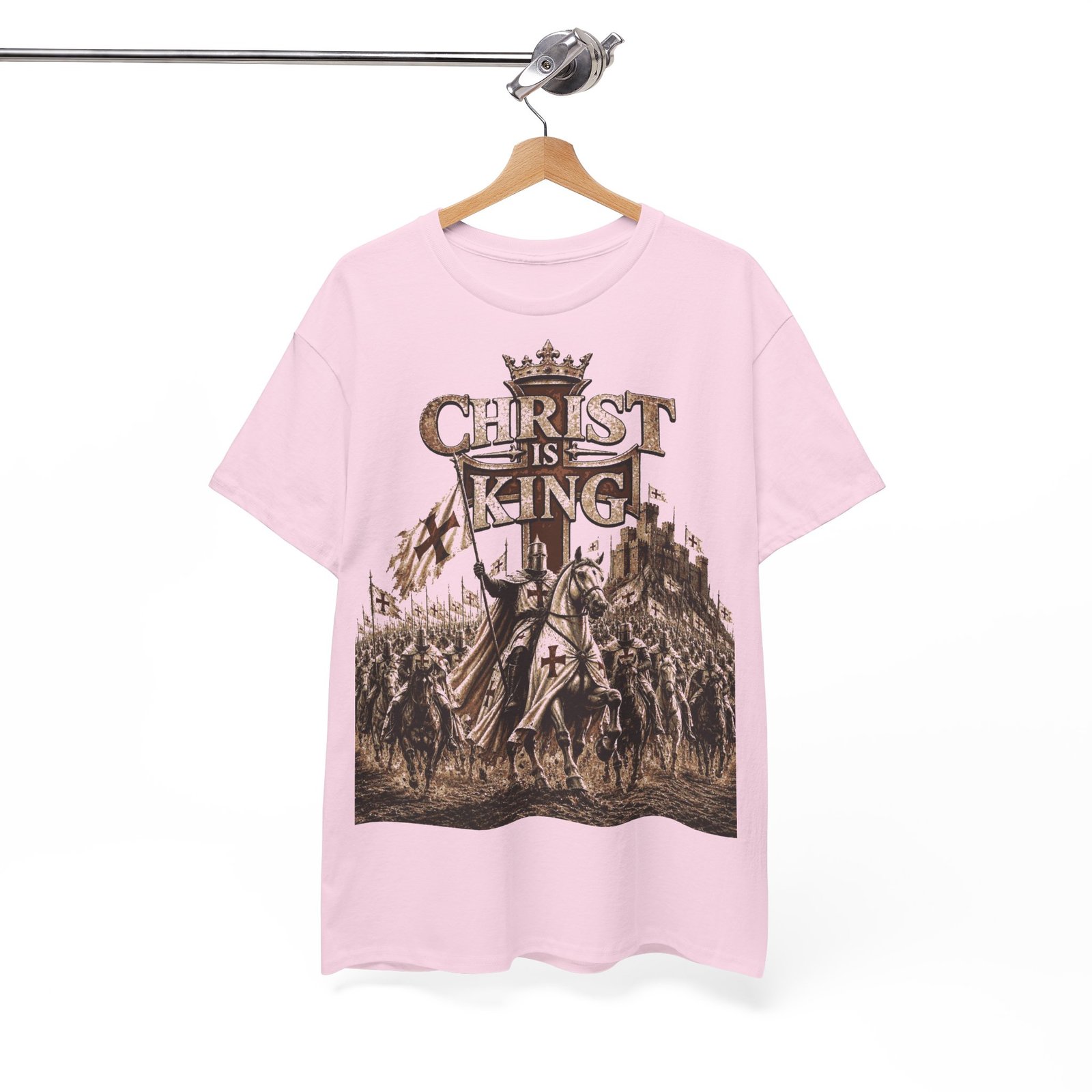 Christ Is King T‑Shirt — Medieval Crusader Faith Graphic Tee - Image 135