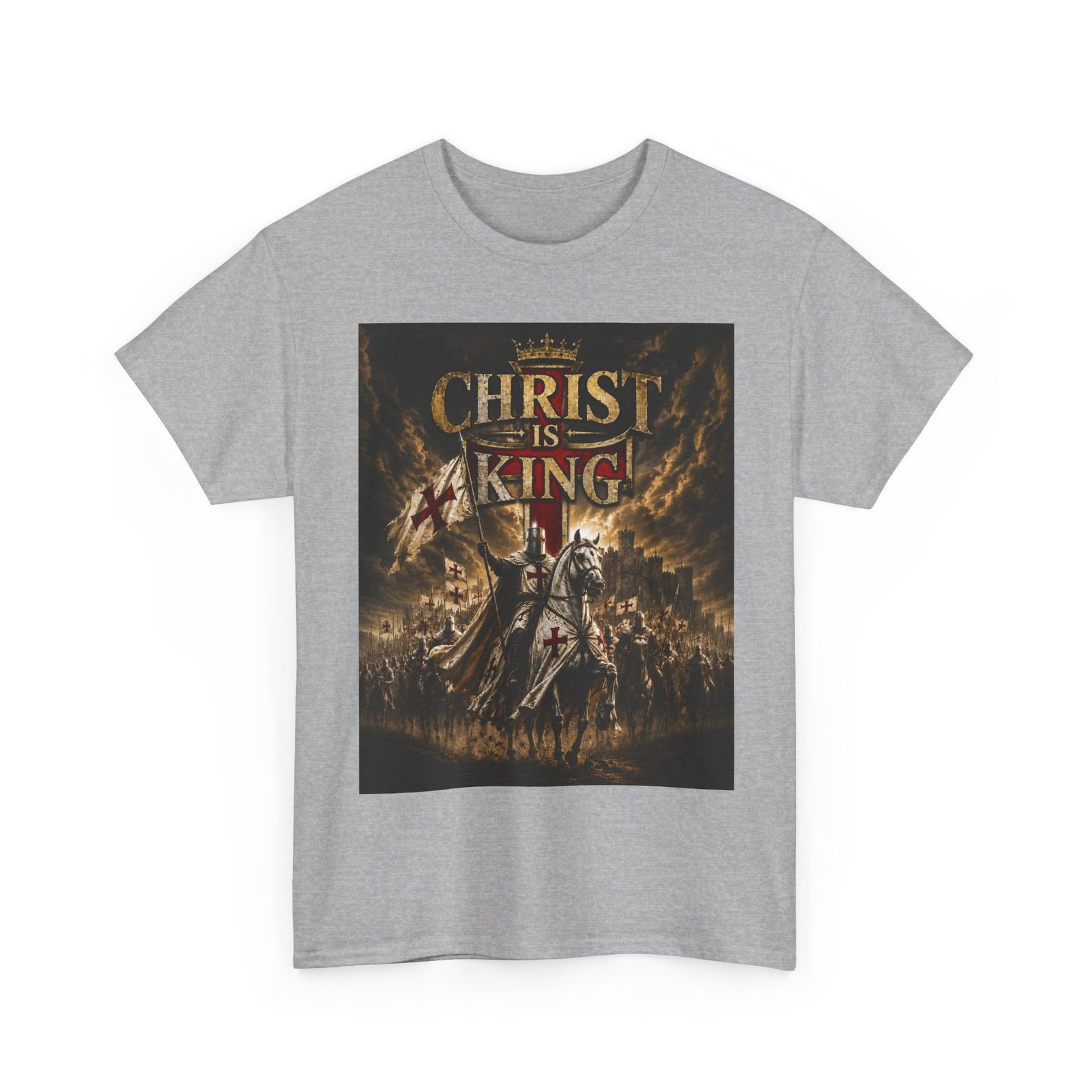 Christ Is King T‑Shirt — Christian Faith Battle Graphic Tee - Image 47