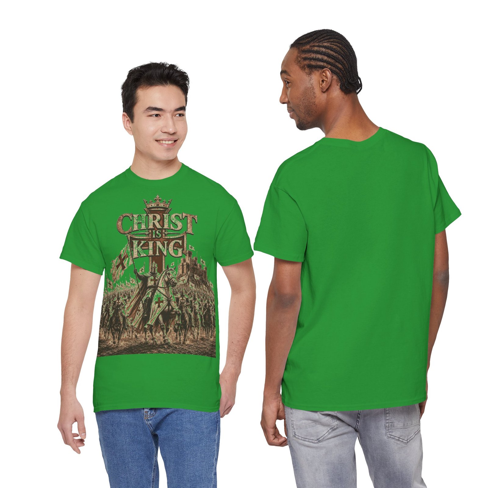 Christ Is King T‑Shirt — Medieval Crusader Faith Graphic Tee - Image 95