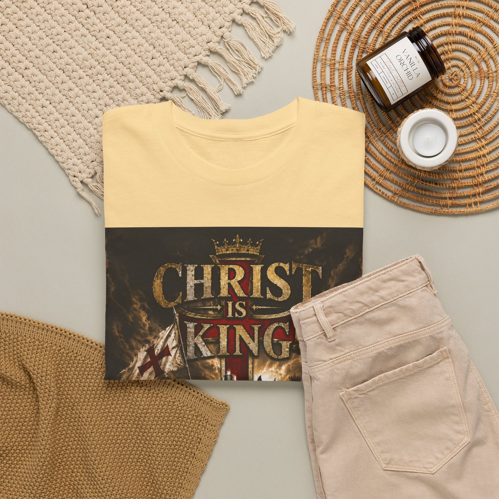 Christ Is King T‑Shirt — Christian Faith Battle Graphic Tee - Image 38