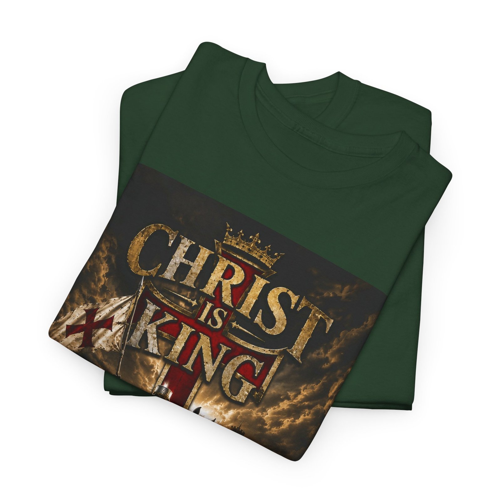 Christ Is King T‑Shirt — Christian Faith Battle Graphic Tee - Image 71