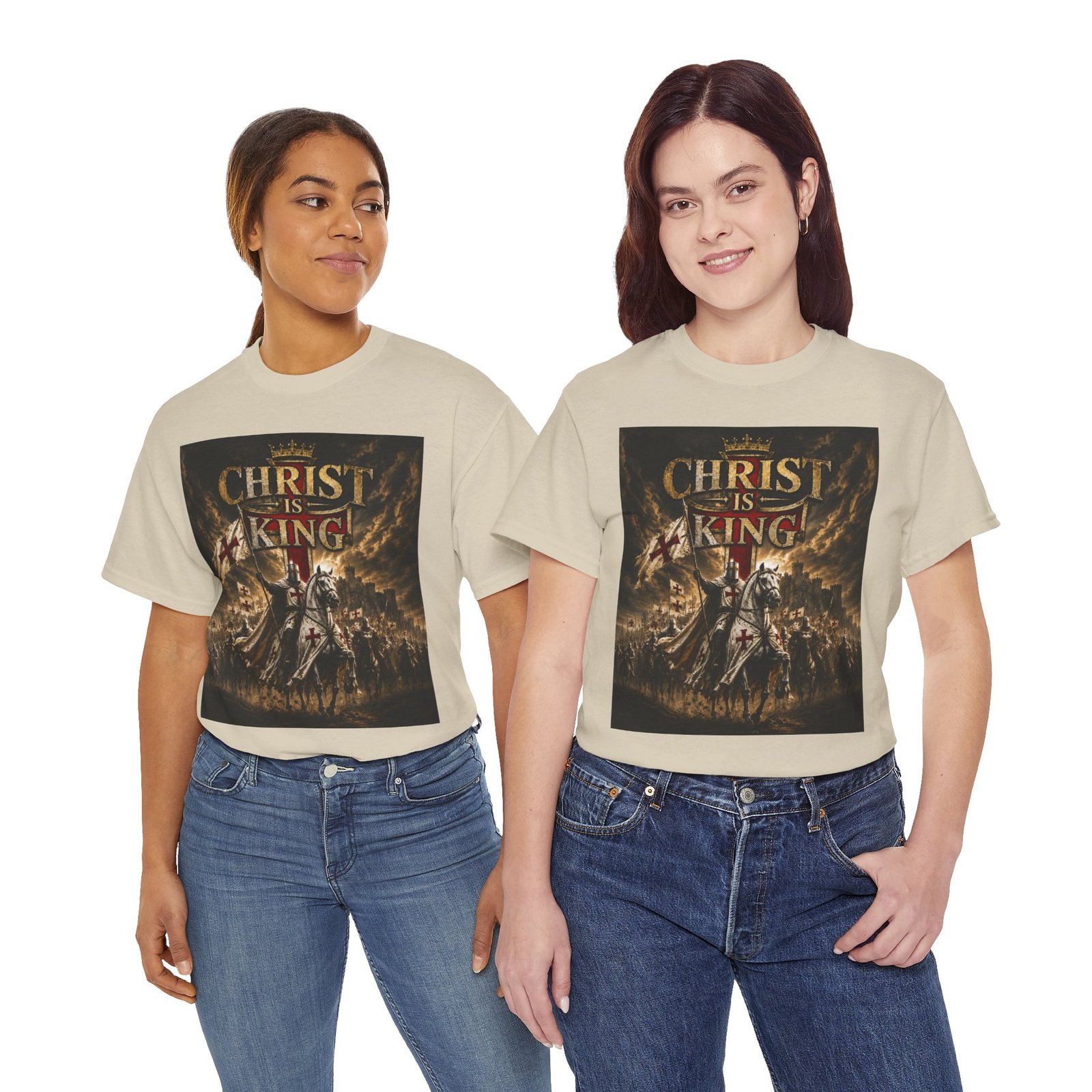 Christ Is King T‑Shirt — Christian Faith Battle Graphic Tee - Image 35