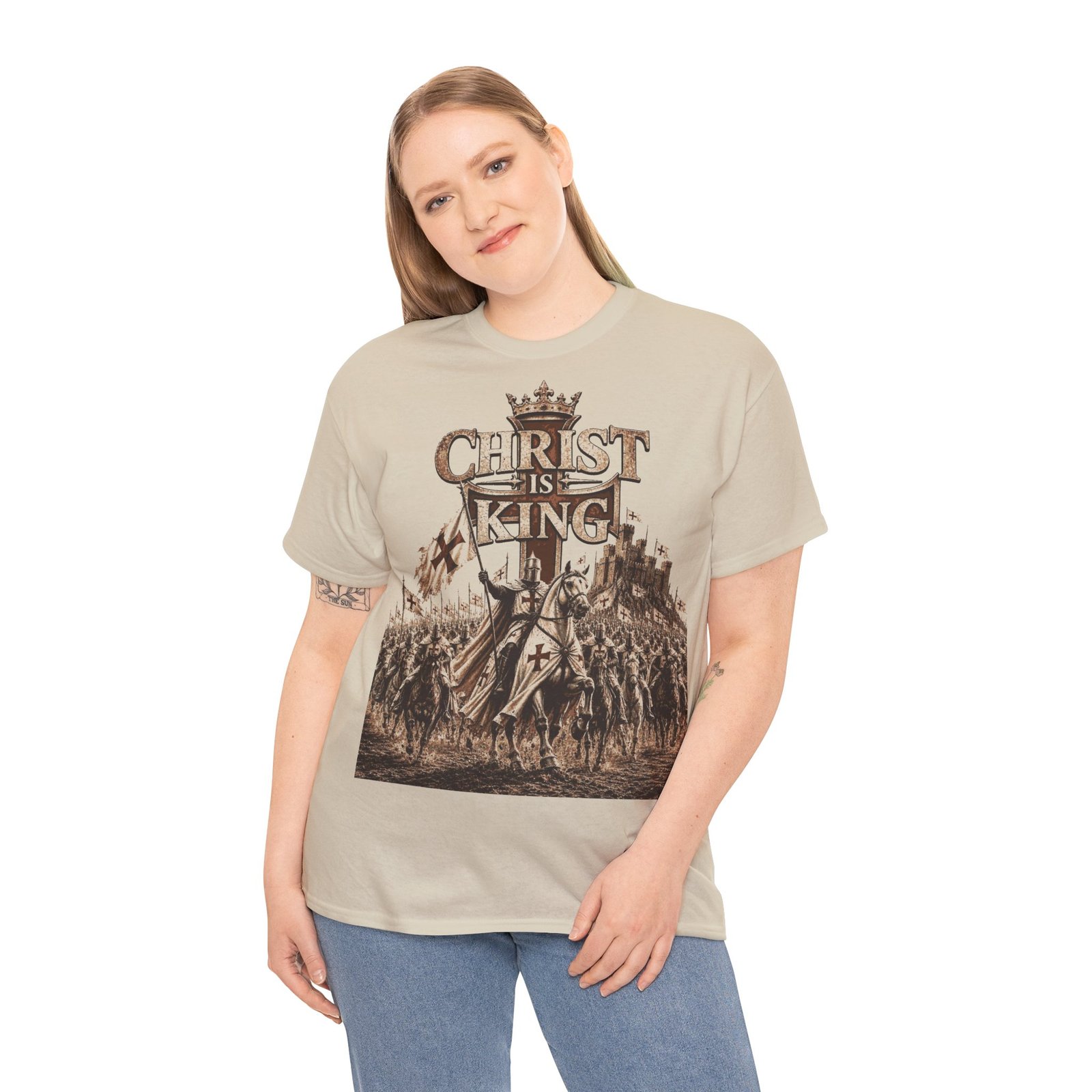 Christ Is King T‑Shirt — Medieval Crusader Faith Graphic Tee - Image 27
