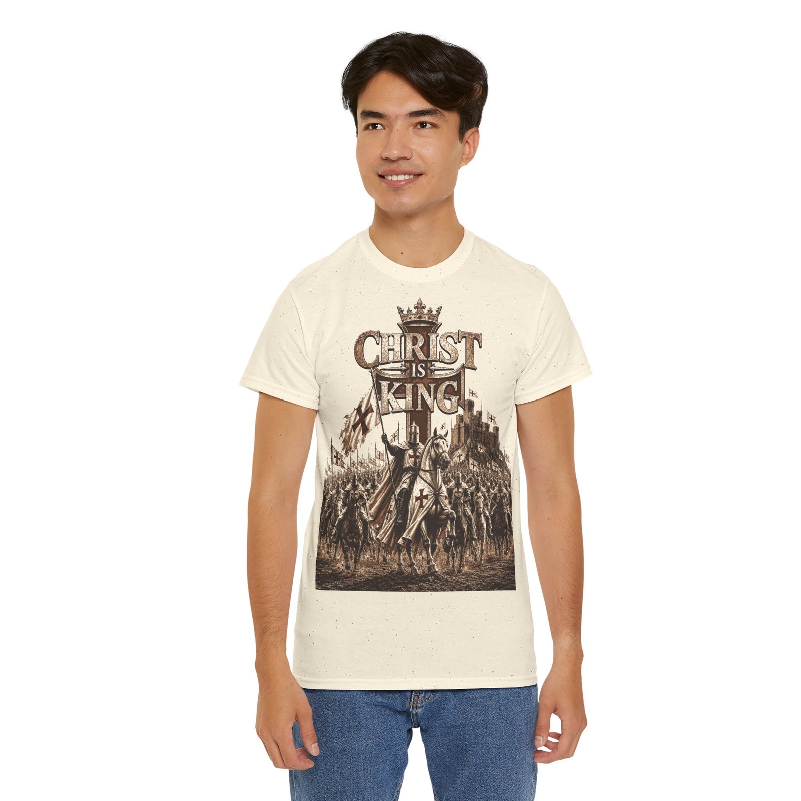 Christ Is King T‑Shirt — Medieval Crusader Faith Graphic Tee - Image 65