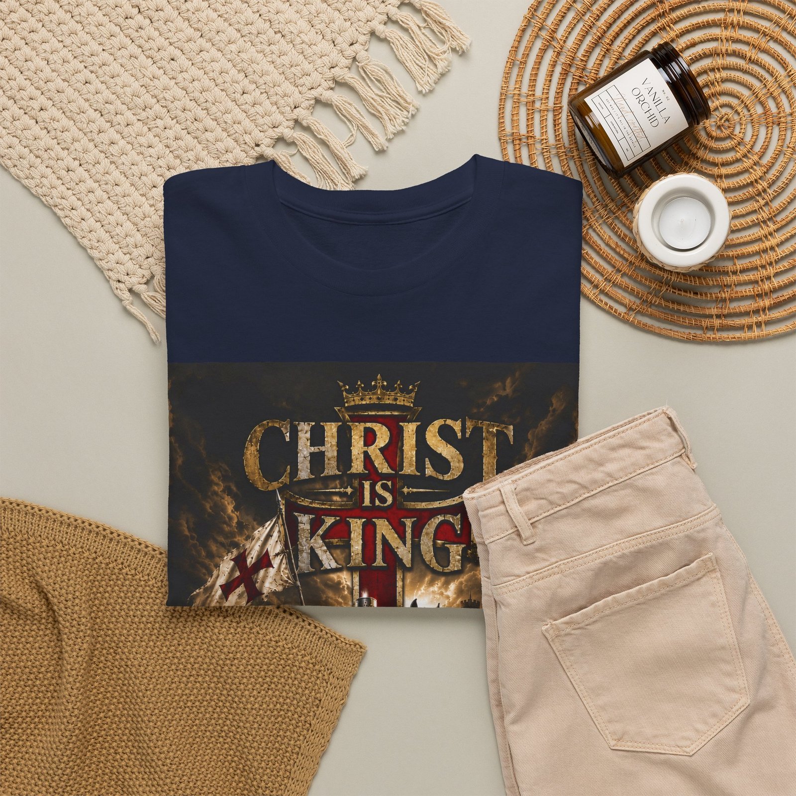 Christ Is King T‑Shirt — Christian Faith Battle Graphic Tee - Image 131