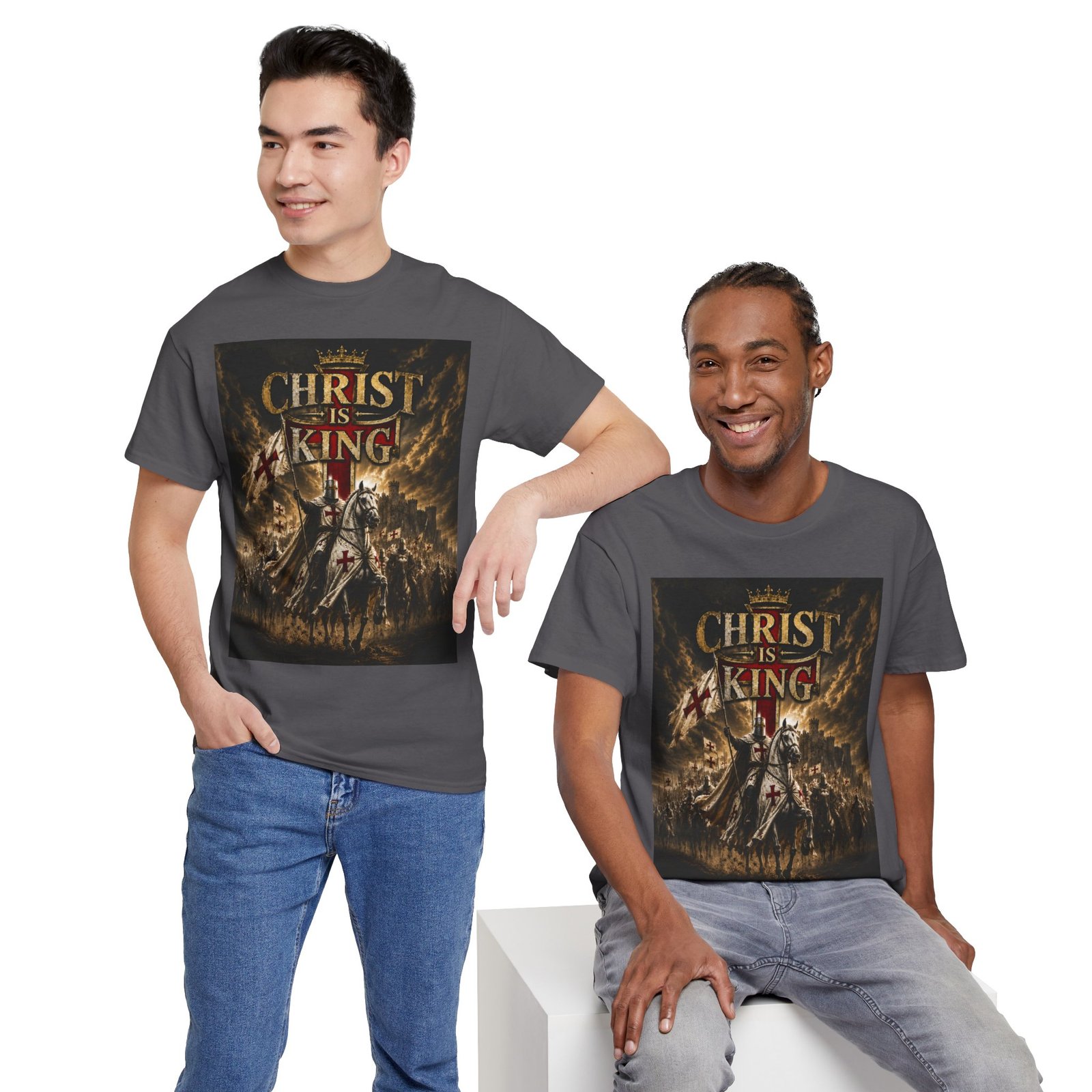 Christ Is King T‑Shirt — Christian Faith Battle Graphic Tee - Image 115