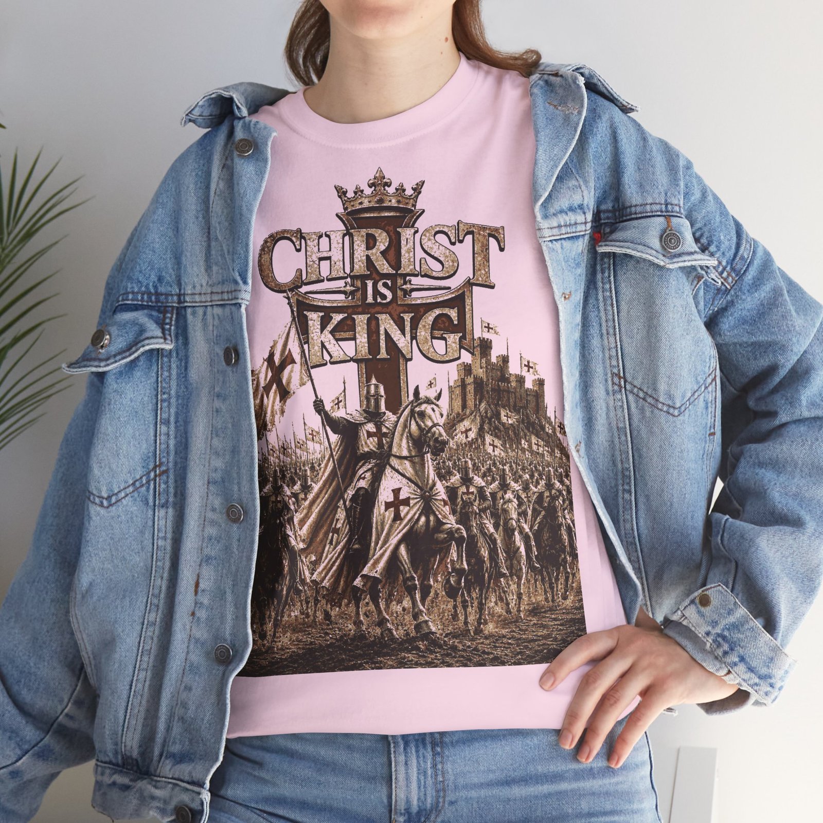 Christ Is King T‑Shirt — Medieval Crusader Faith Graphic Tee - Image 142