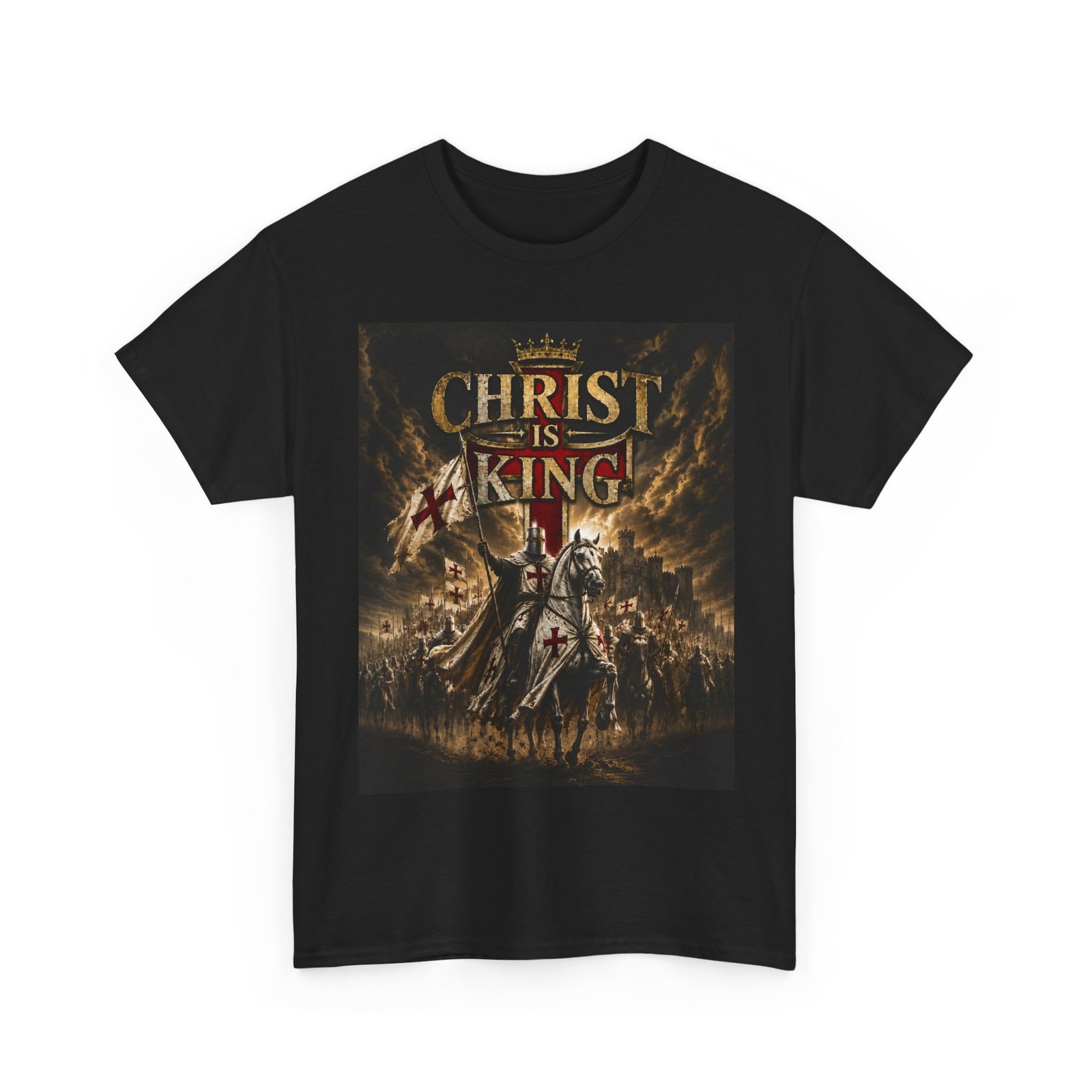 Christ Is King T‑Shirt — Christian Faith Battle Graphic Tee - Image 2