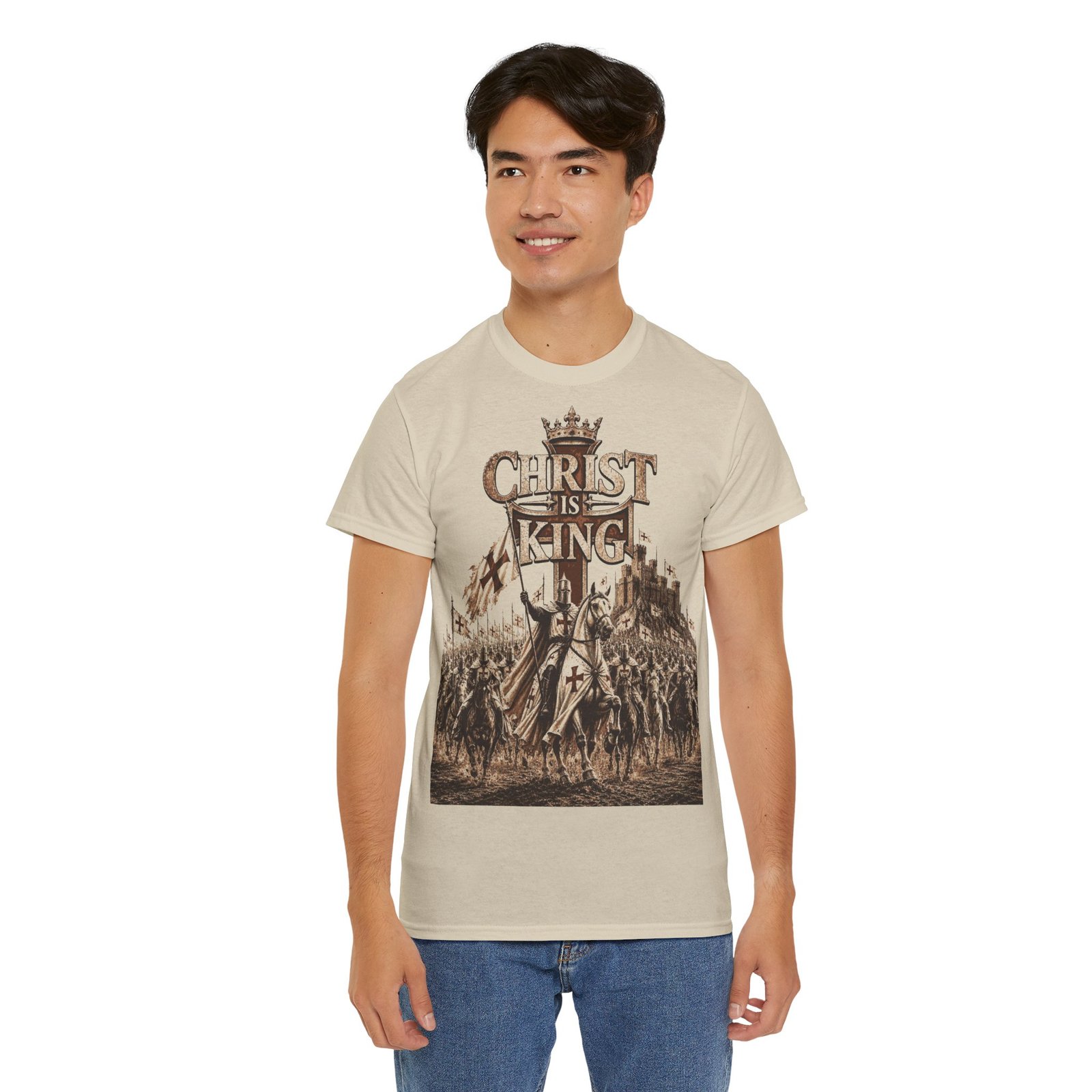 Christ Is King T‑Shirt — Medieval Crusader Faith Graphic Tee - Image 33