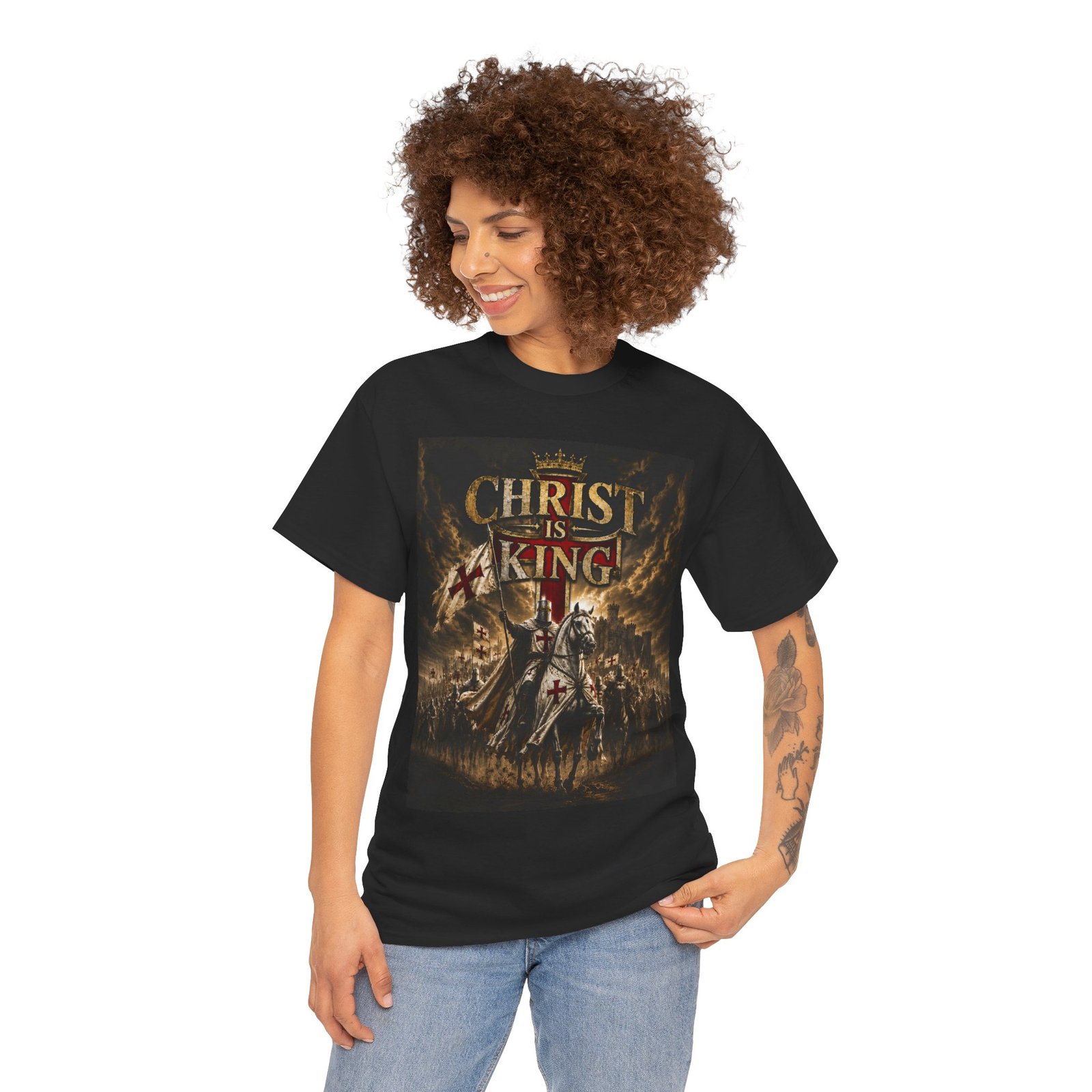 Christ Is King T‑Shirt — Christian Faith Battle Graphic Tee - Image 10