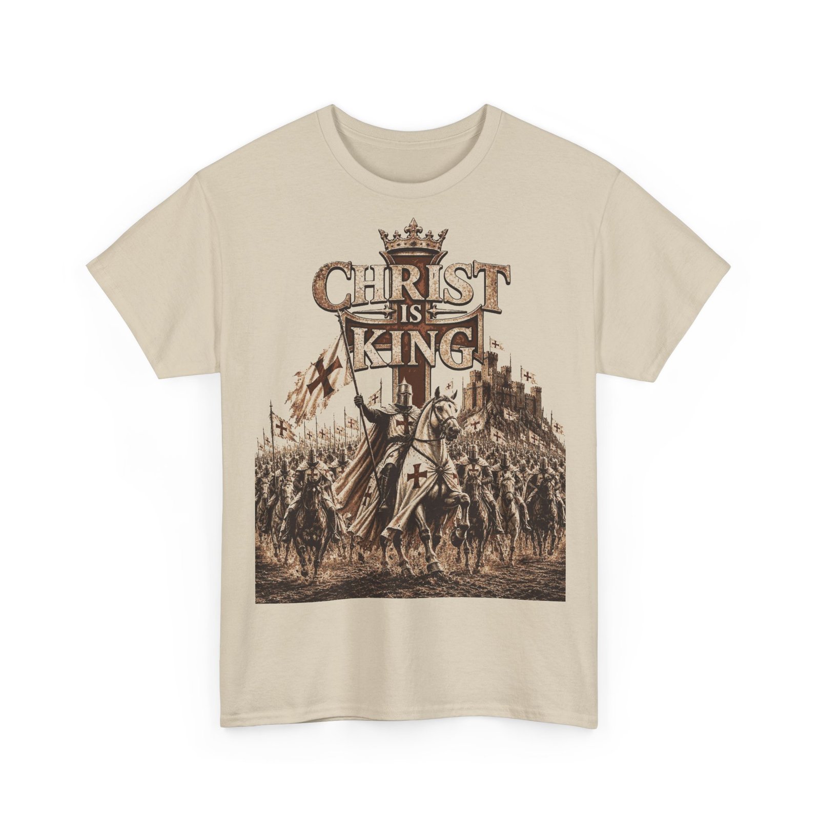 Christ Is King T‑Shirt — Medieval Crusader Faith Graphic Tee - Image 18
