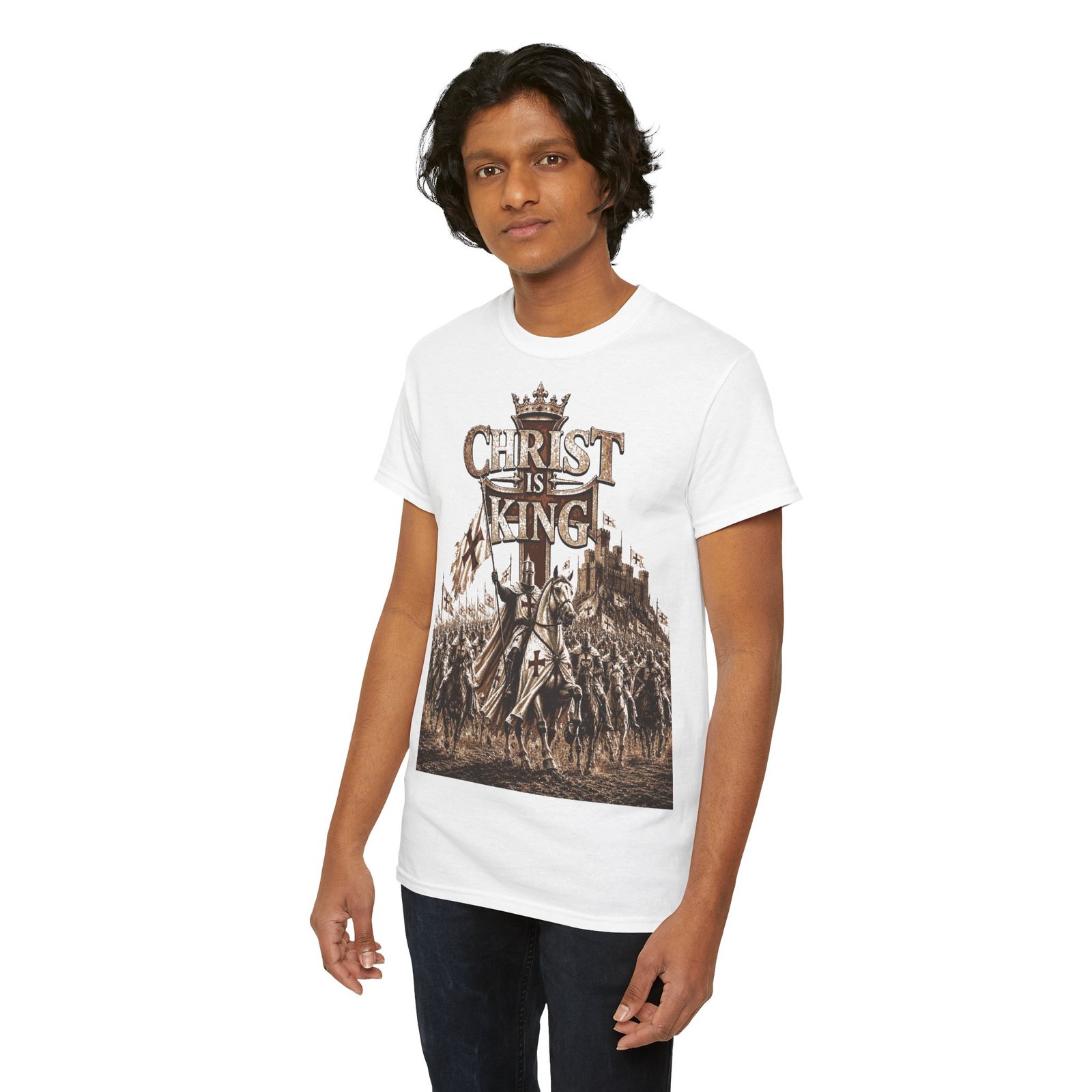 Christ Is King T‑Shirt — Medieval Crusader Faith Graphic Tee - Image 12