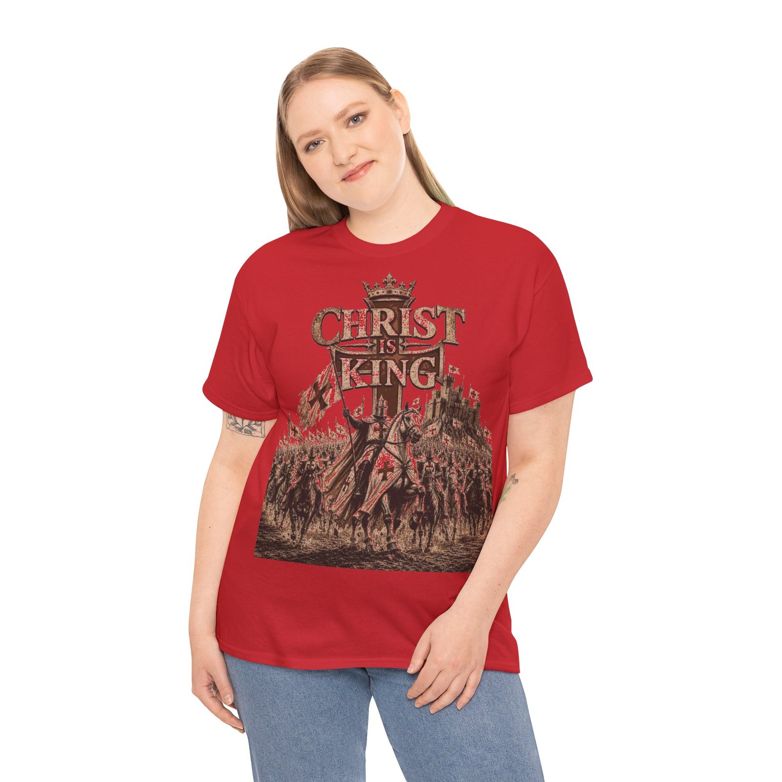 Christ Is King T‑Shirt — Medieval Crusader Faith Graphic Tee - Image 155
