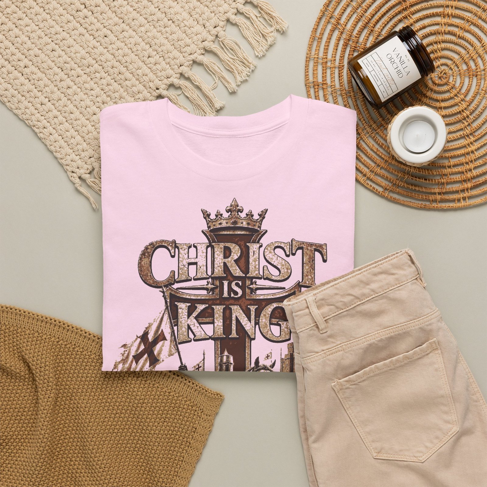 Christ Is King T‑Shirt — Medieval Crusader Faith Graphic Tee - Image 133