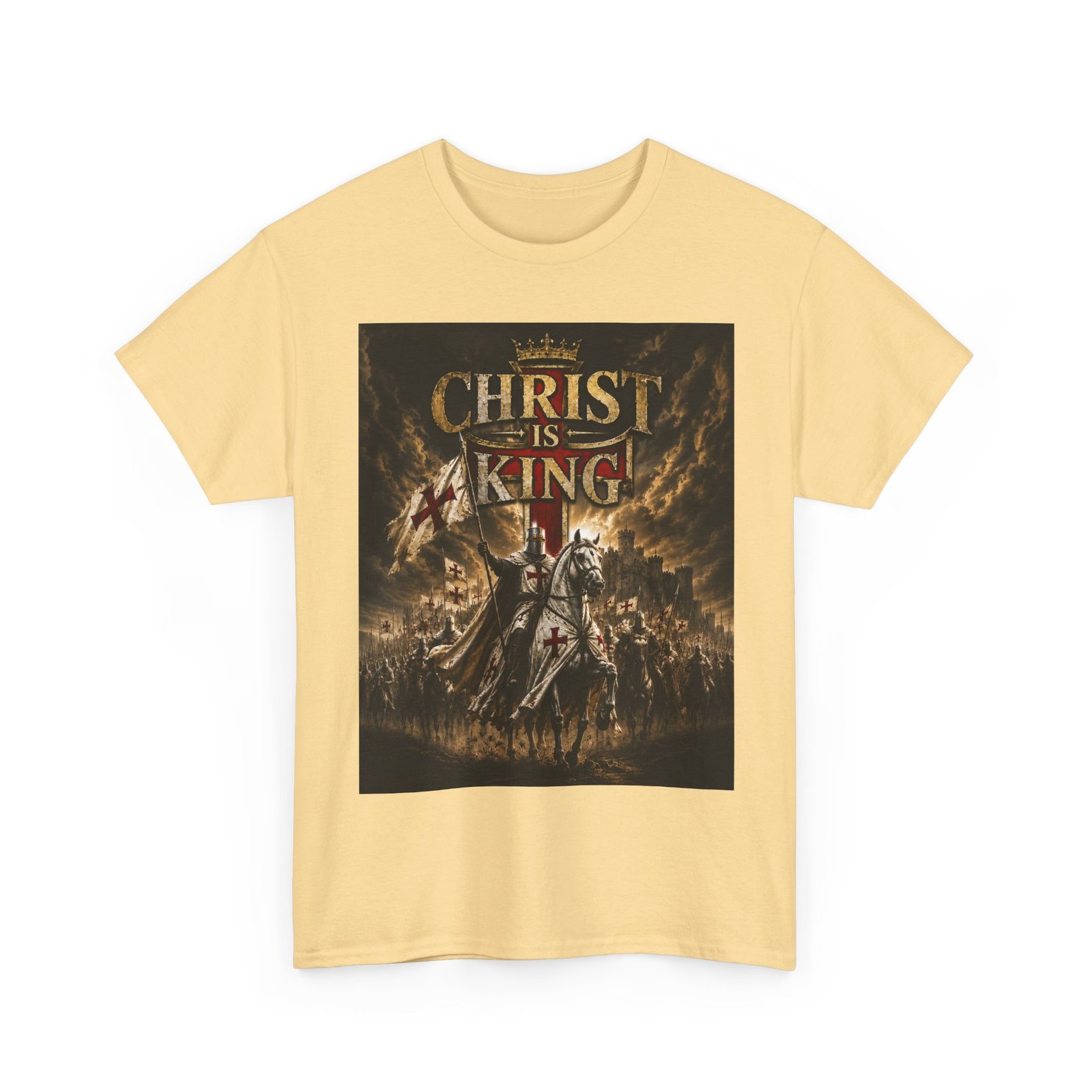 Christ Is King T‑Shirt — Christian Faith Battle Graphic Tee - Image 42