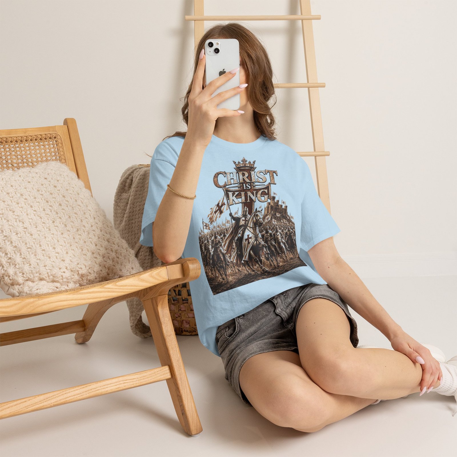Christ Is King T‑Shirt — Medieval Crusader Faith Graphic Tee - Image 102