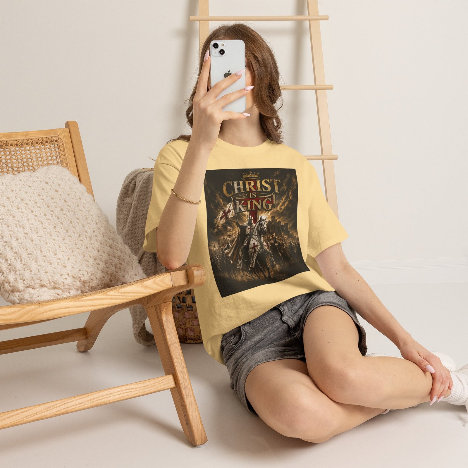 Christ Is King T‑Shirt — Christian Faith Battle Graphic Tee - Image 43