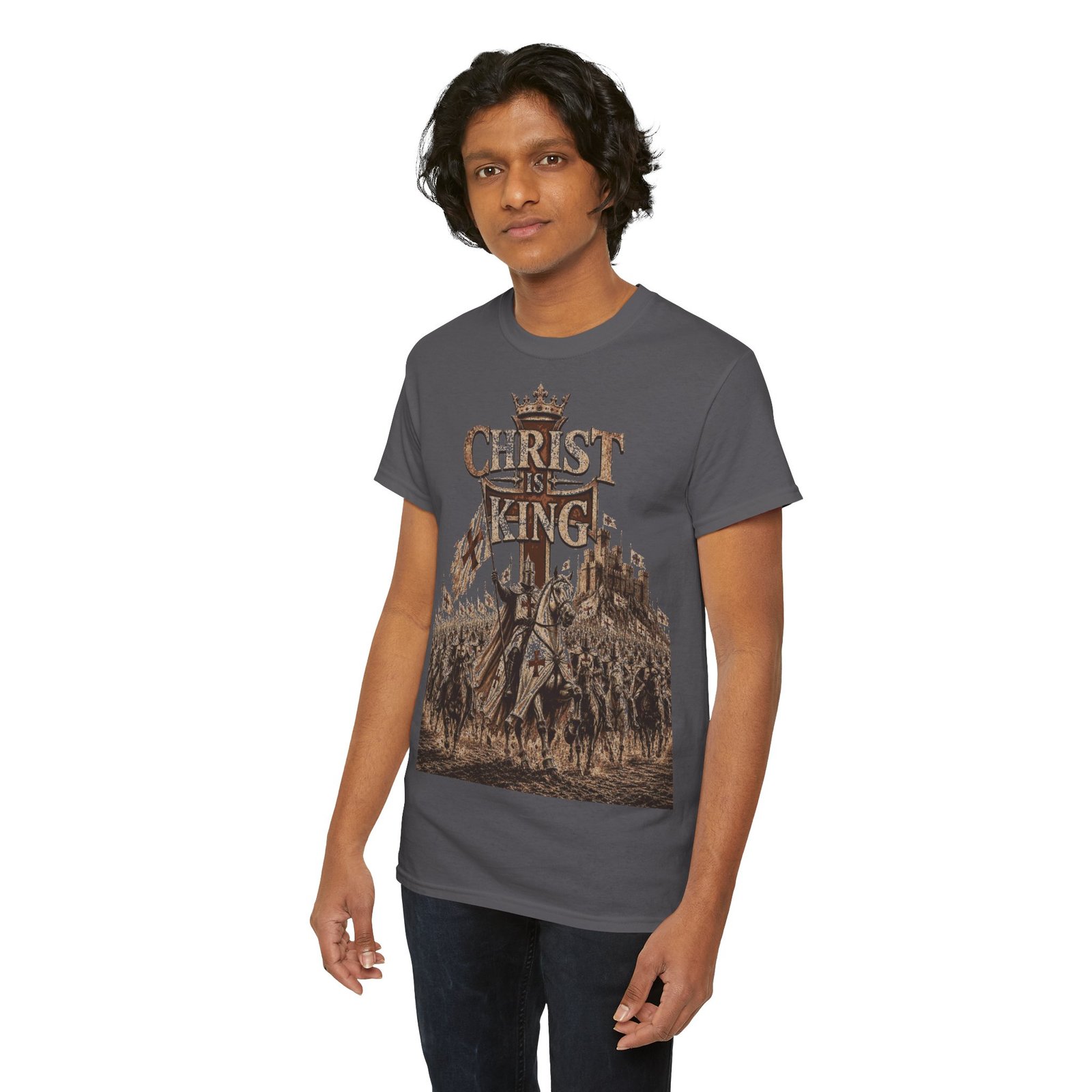 Christ Is King T‑Shirt — Medieval Crusader Faith Graphic Tee - Image 124