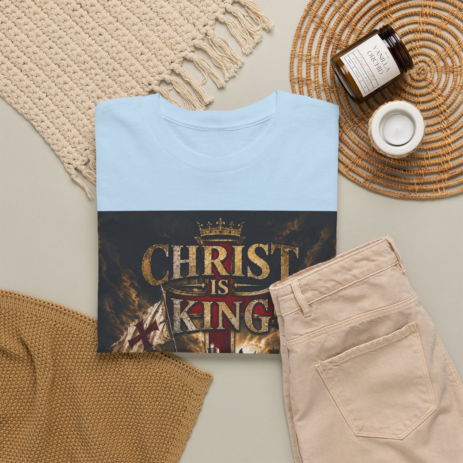 Christ Is King T‑Shirt — Christian Faith Battle Graphic Tee - Image 94